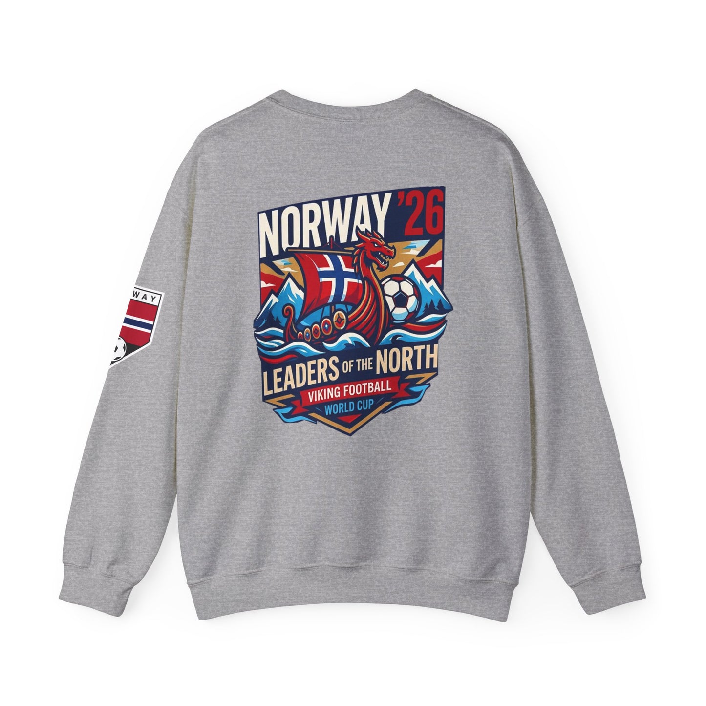 Norway '26 Viking Soccer Sweatshirt — Leaders of the North World Cup Fan Pullover