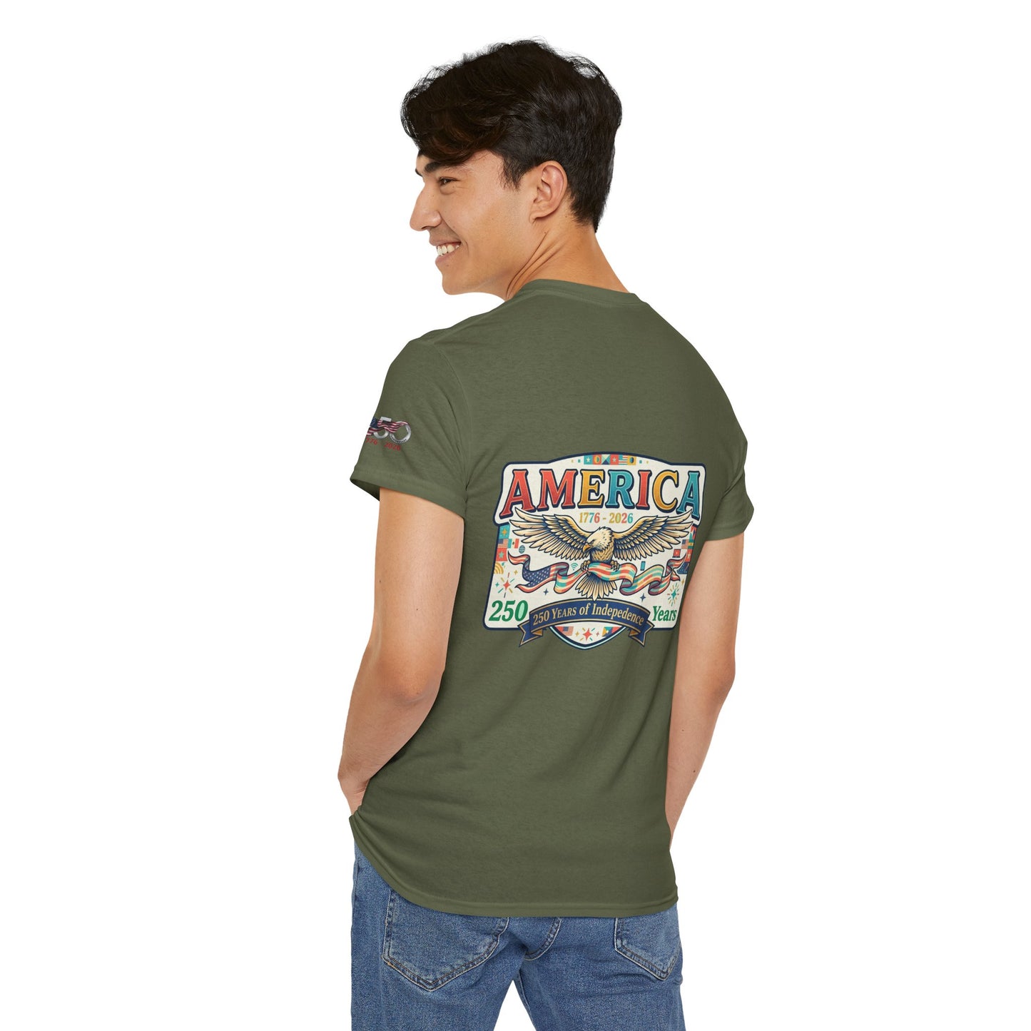 USA 250th ANNIVERSARY Vintage Graphic Tee — 250 Years Patriotic Independence Day Shirt - Trending Novelties & Gifts