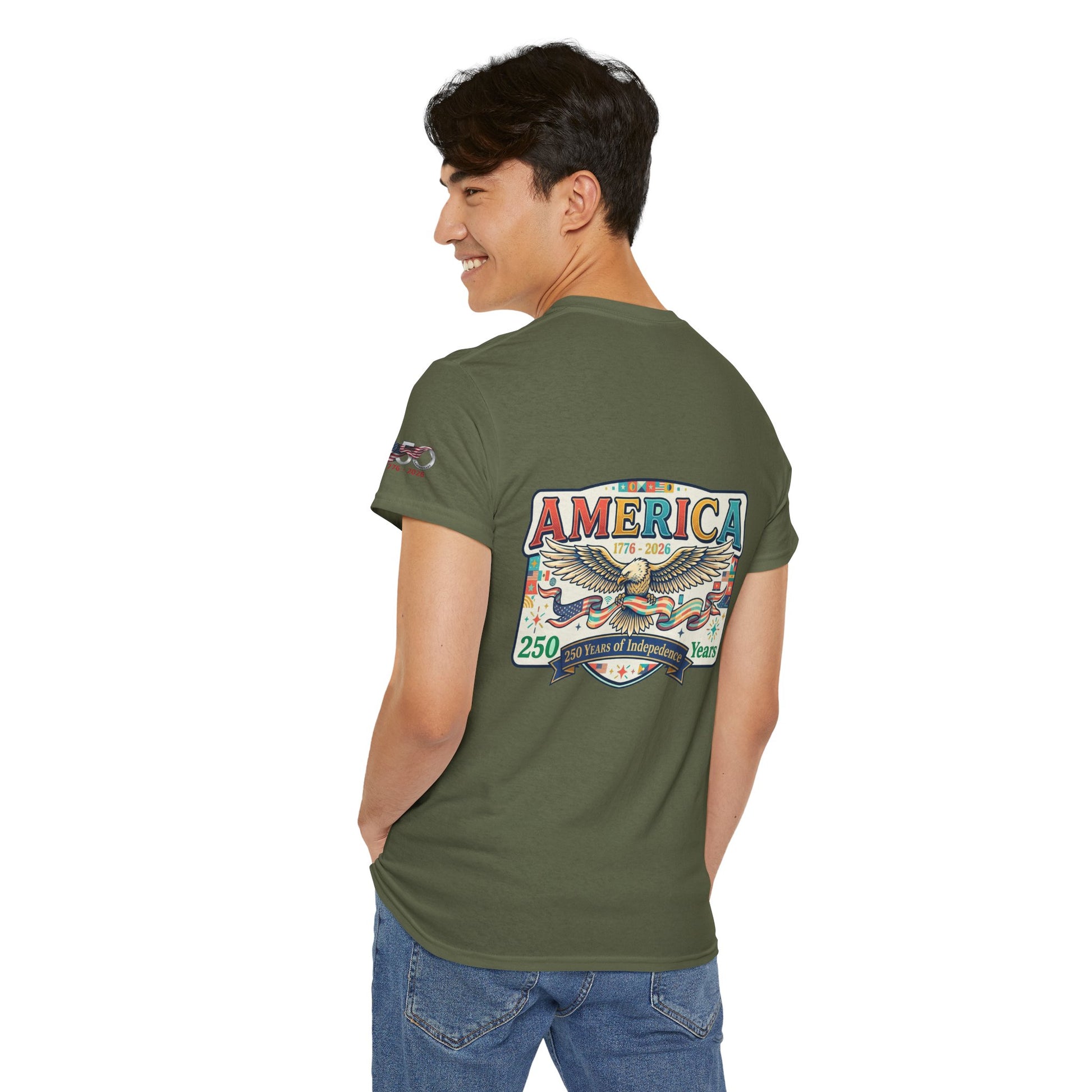 USA 250th ANNIVERSARY Vintage Graphic Tee — 250 Years Patriotic Independence Day Shirt - Trending Novelties & Gifts