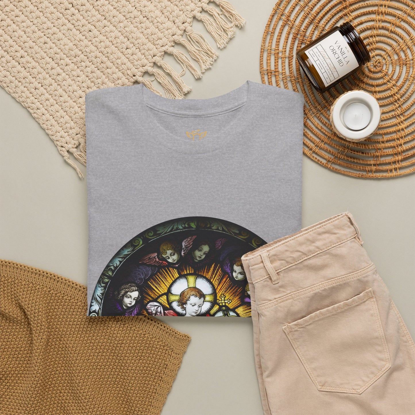 Baby Jesus Tee — Christian Stained Glass Graphic T‑Shirt (CT)