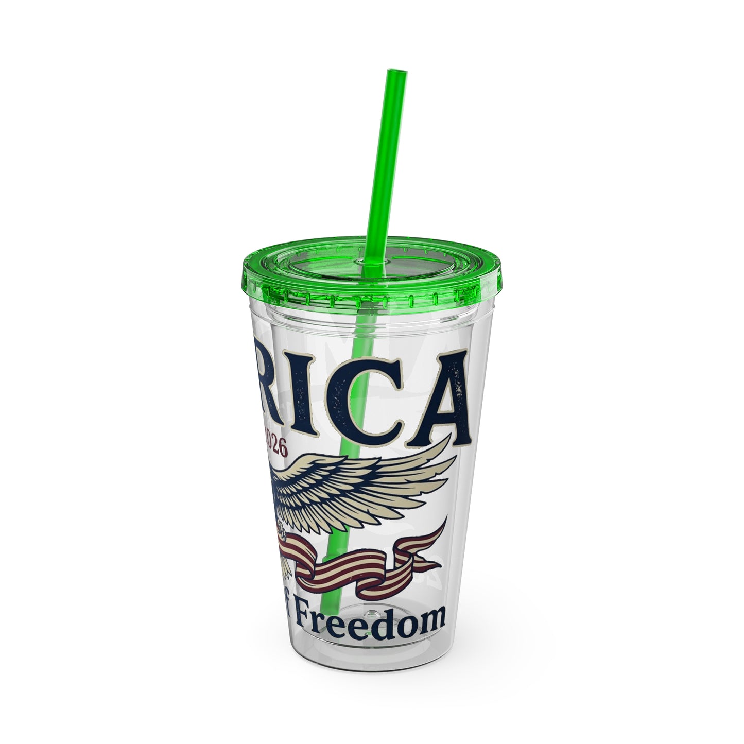 Patriotic 250th Anniversary Eagle Tumbler with Straw — 16oz - Trending Novelties & Gifts