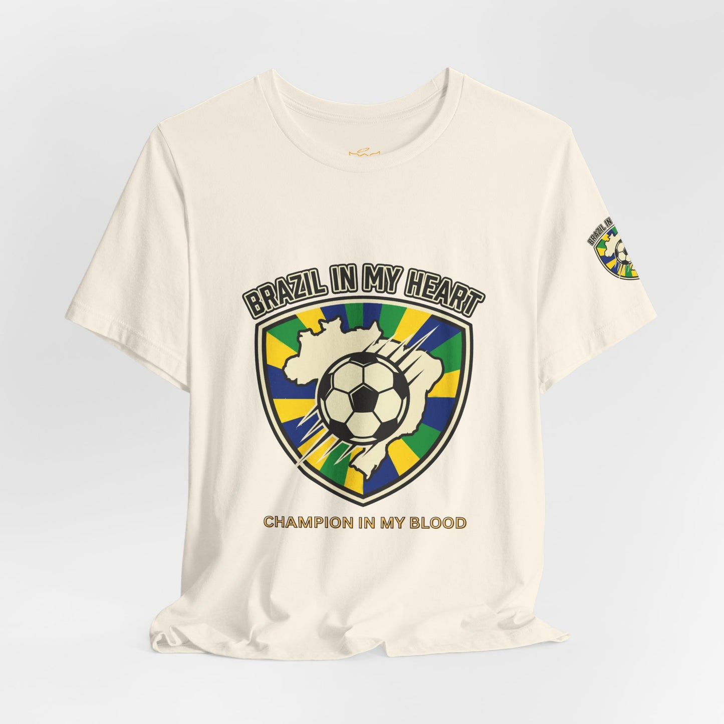 Brazil in My Heart Soccer Crest Tee | Brazil fans world cup 2026 shirts for sale