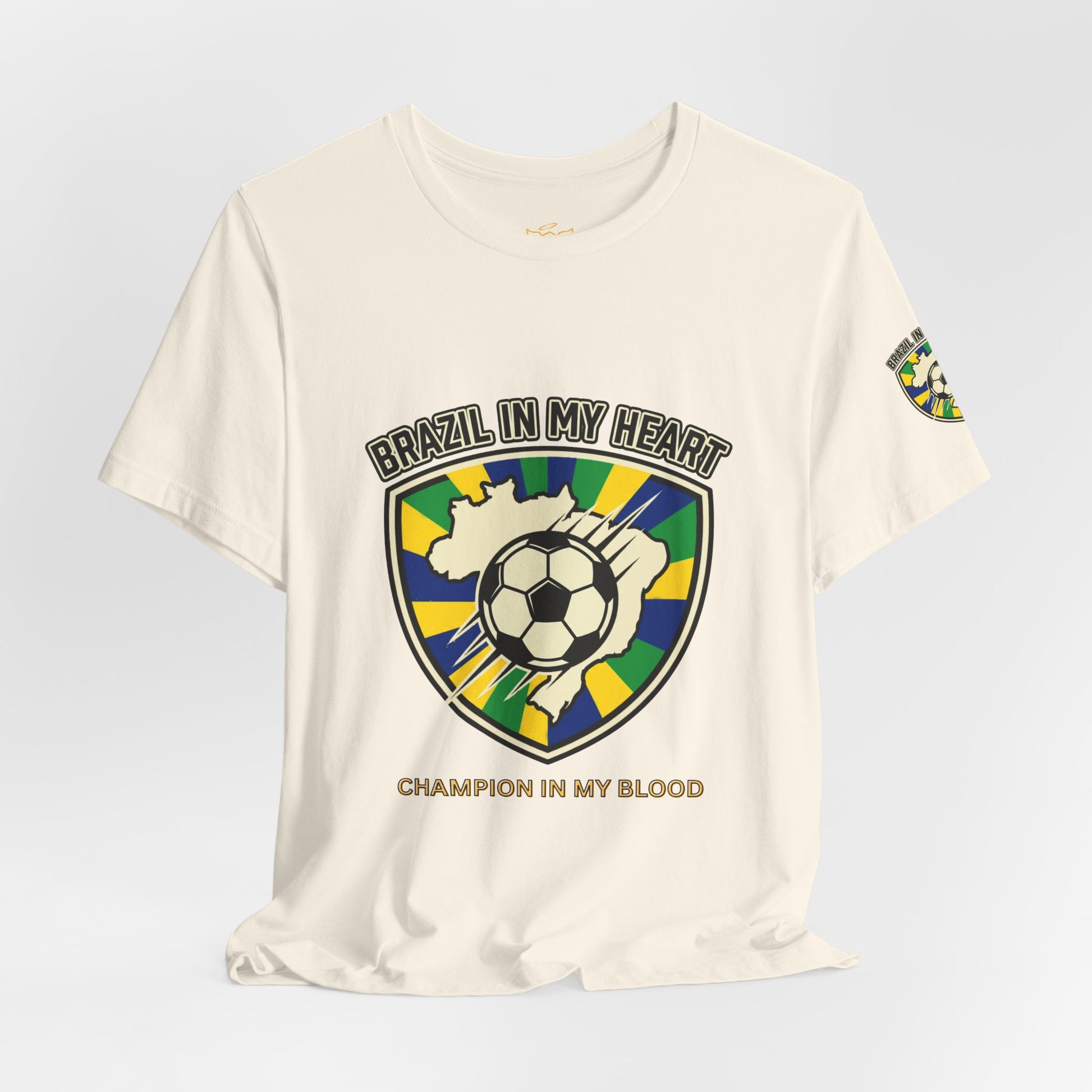 Brazil in My Heart Soccer Crest Tee | Brazil fans world cup 2026 shirts for sale