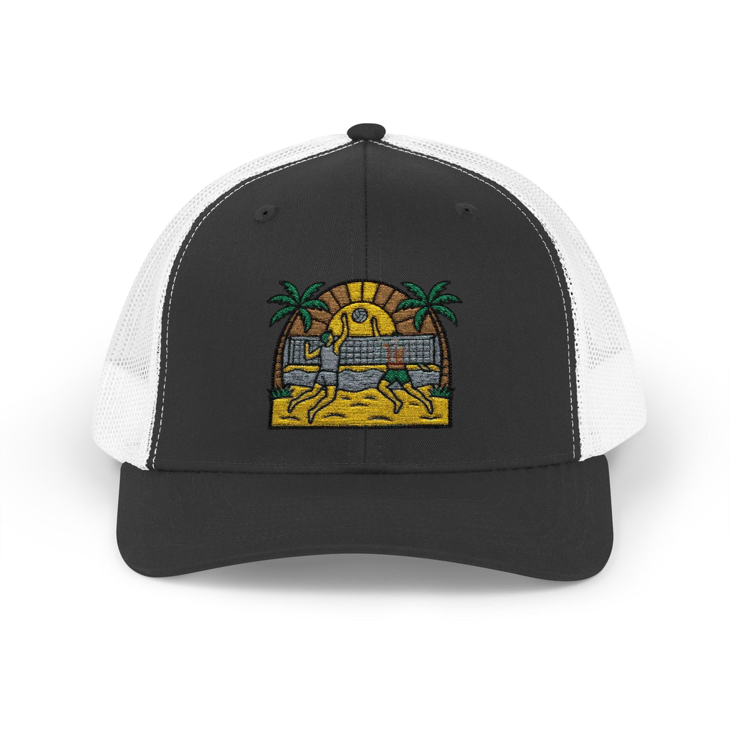 Beach Volleyball Snapback Trucker Cap — Summer Beach Volleyball Embroidered Cap - Trending Novelties & Gifts