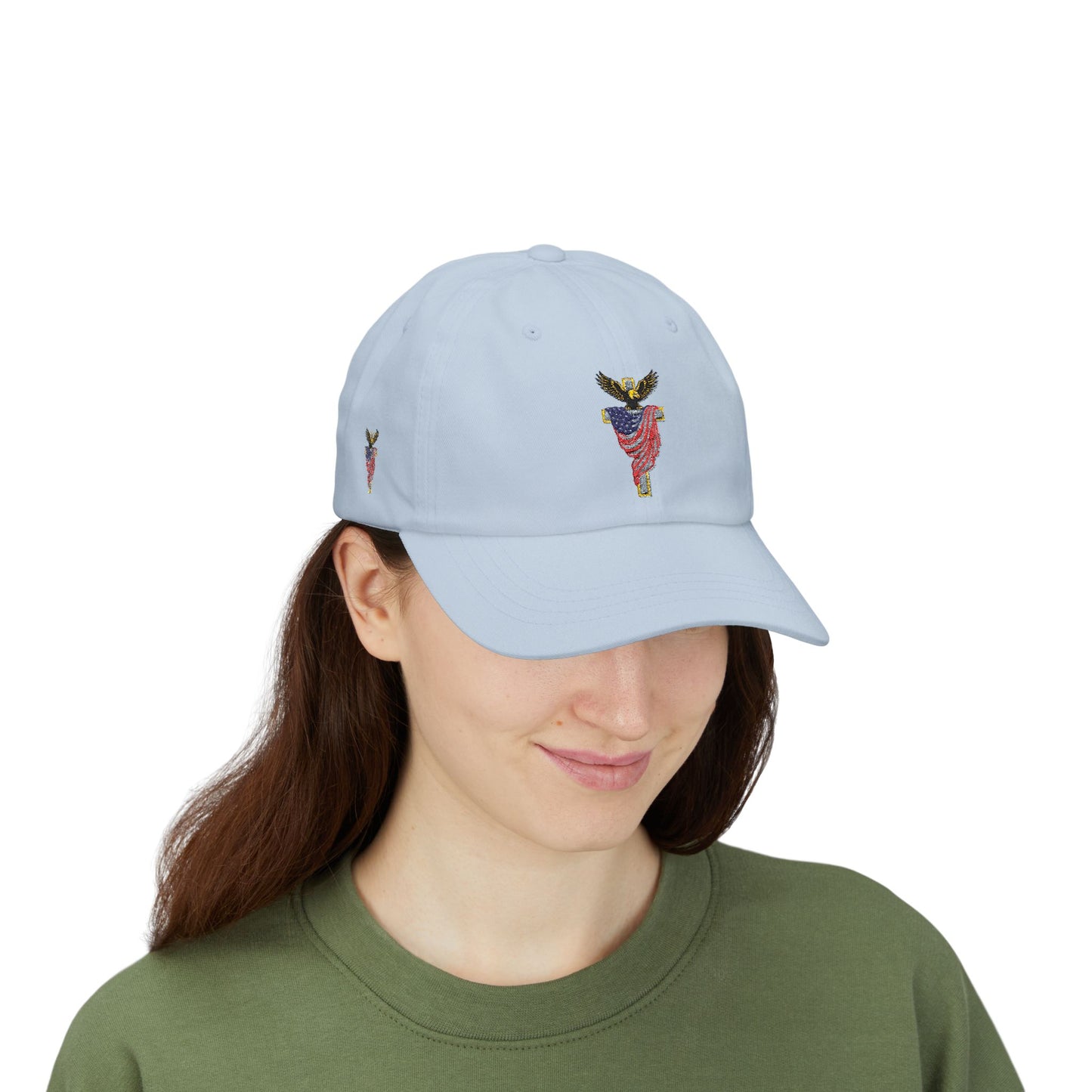 Patriotic Eagle Dad Cap — American Flag Embroidered Cap (USA 250th)