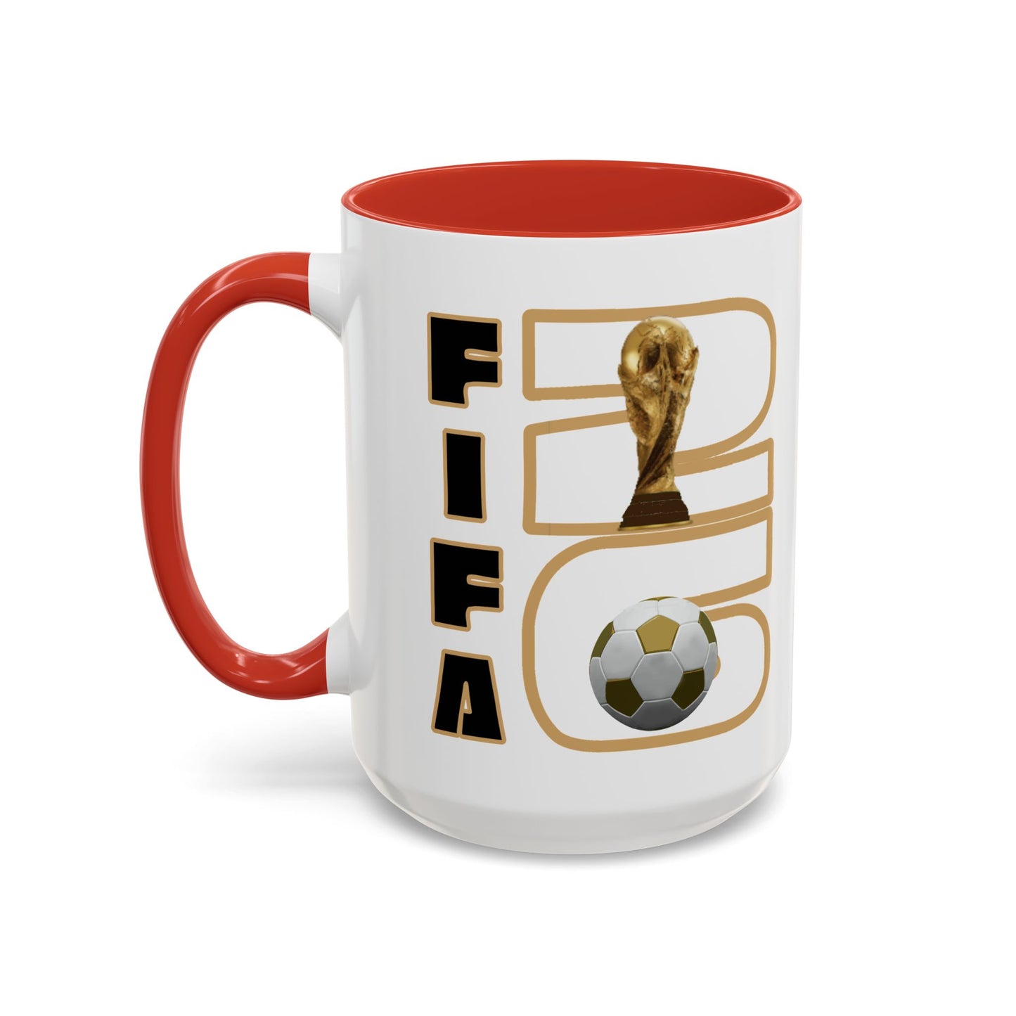 FIFA World Cup '26 Coffee Mug — Soccer Trophy & Ball Graphic 11/15oz