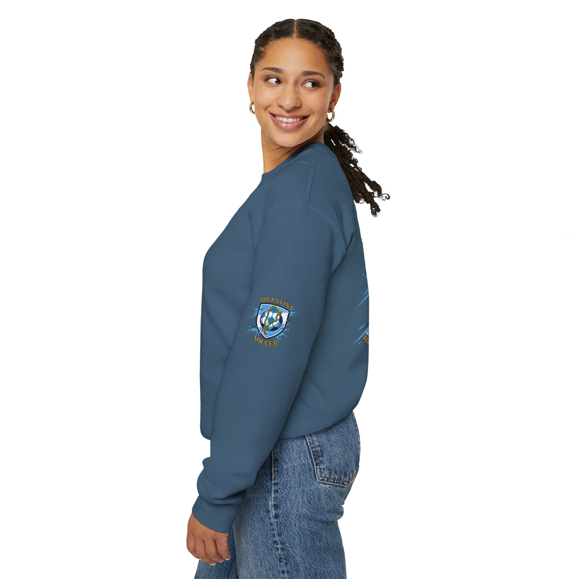 Argentina Soccer Crewneck Sweatshirt – "Vamos, Vamos Argentina" Football Fan Pullover - Trending Novelties & Gifts