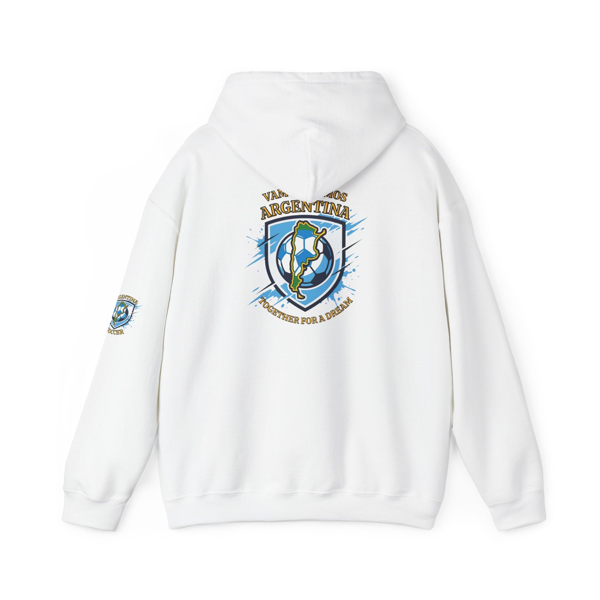 Argentina Soccer Hoodie – Vamos Argentina Crest "Together for a Dream" Fan Hoodie - Trending Novelties & Gifts