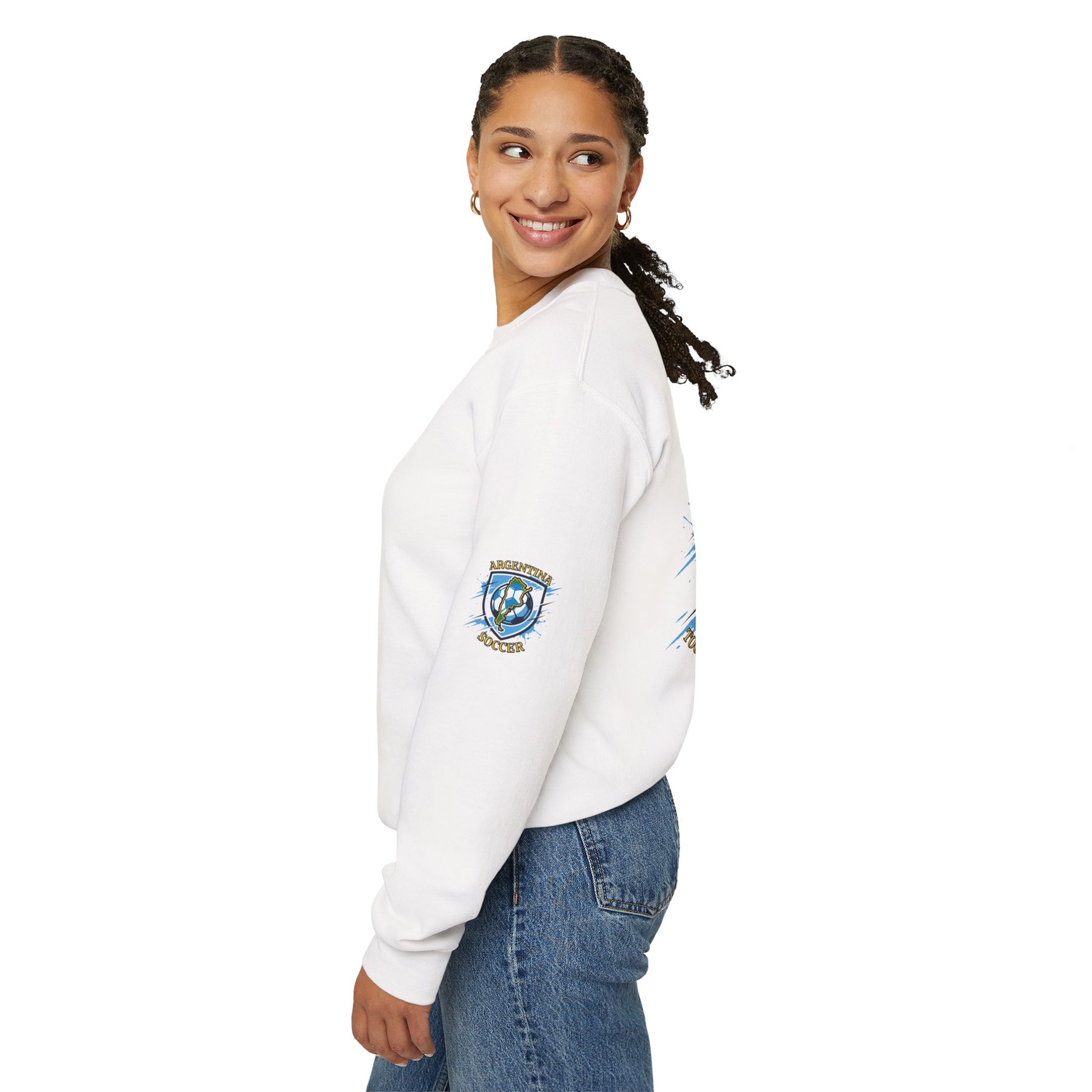 Argentina Soccer Crewneck Sweatshirt – "Vamos, Vamos Argentina" Football Fan Pullover - Trending Novelties & Gifts