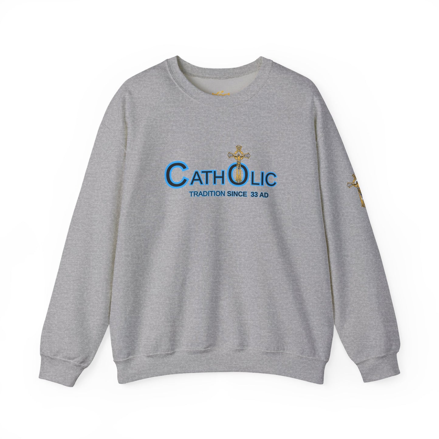 Catholic Crewneck Sweatshirt – "Tradition Since 33 AD" Religious Pullover ((CT)