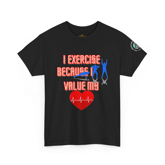 Fitness Quotes Heart Health Cotton T-shirt. FQT