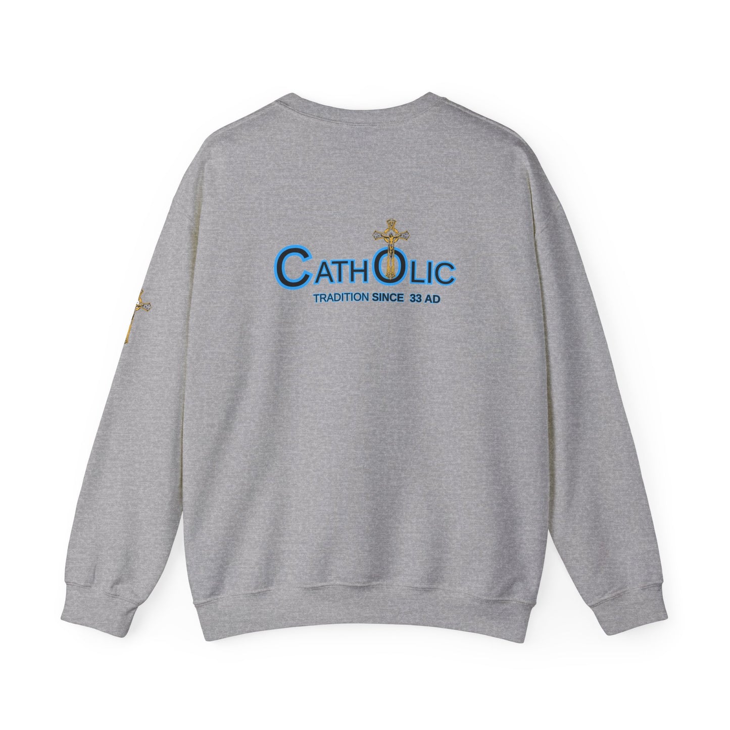 Catholic Crewneck Sweatshirt – "Tradition Since 33 AD" Religious Pullover ((CT)