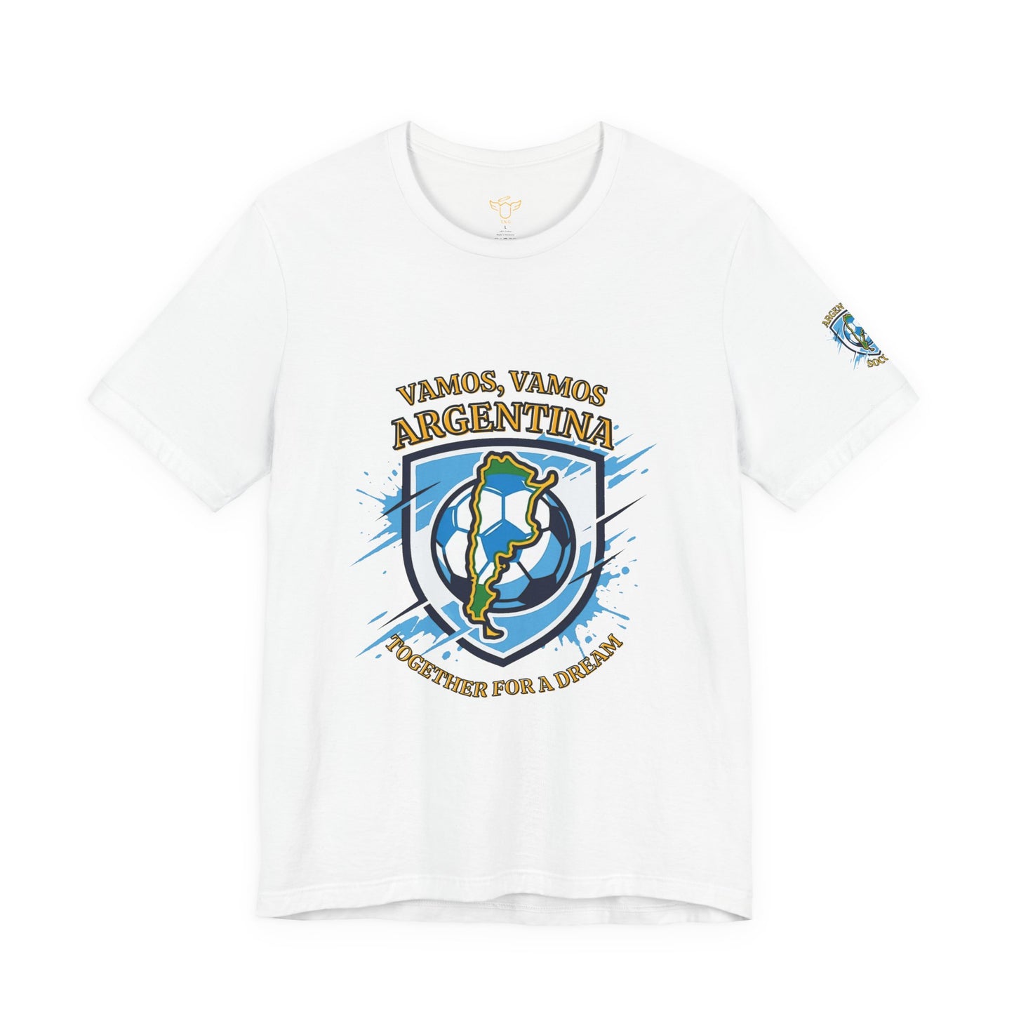 Argentina Soccer T-Shirt - "Vamos, Vamos Argentina" Together for a Dream Fan Tee - Trending Novelties & Gifts