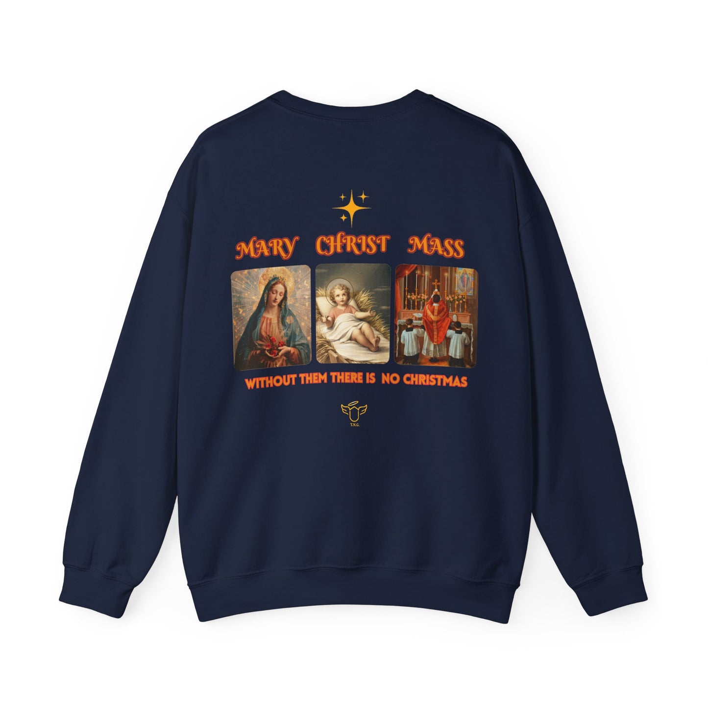 Christmas Crewneck Sweatshirt - Catholic Holiday Design (CT)