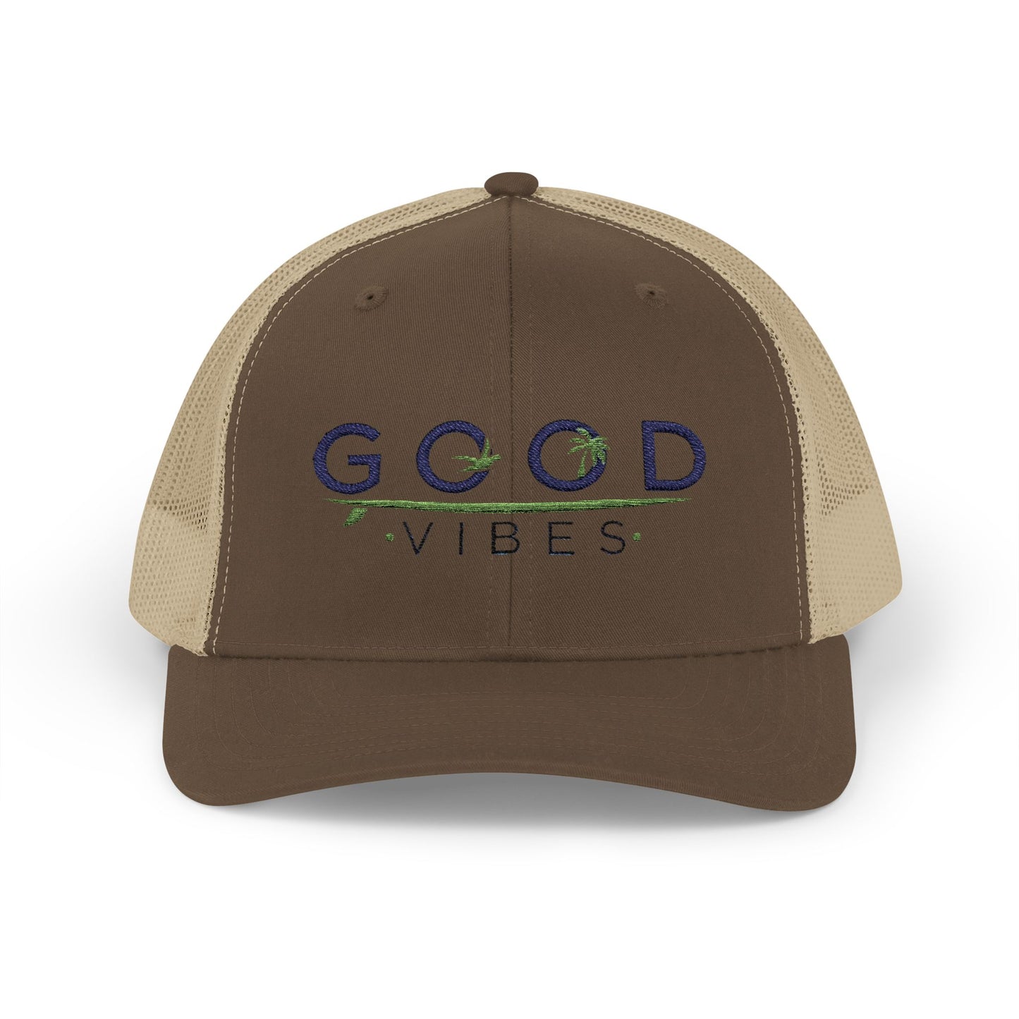 Good Vibes Trucker Cap - Summer Colorful Embroidered Snapback Cap - Trending Novelties & Gifts