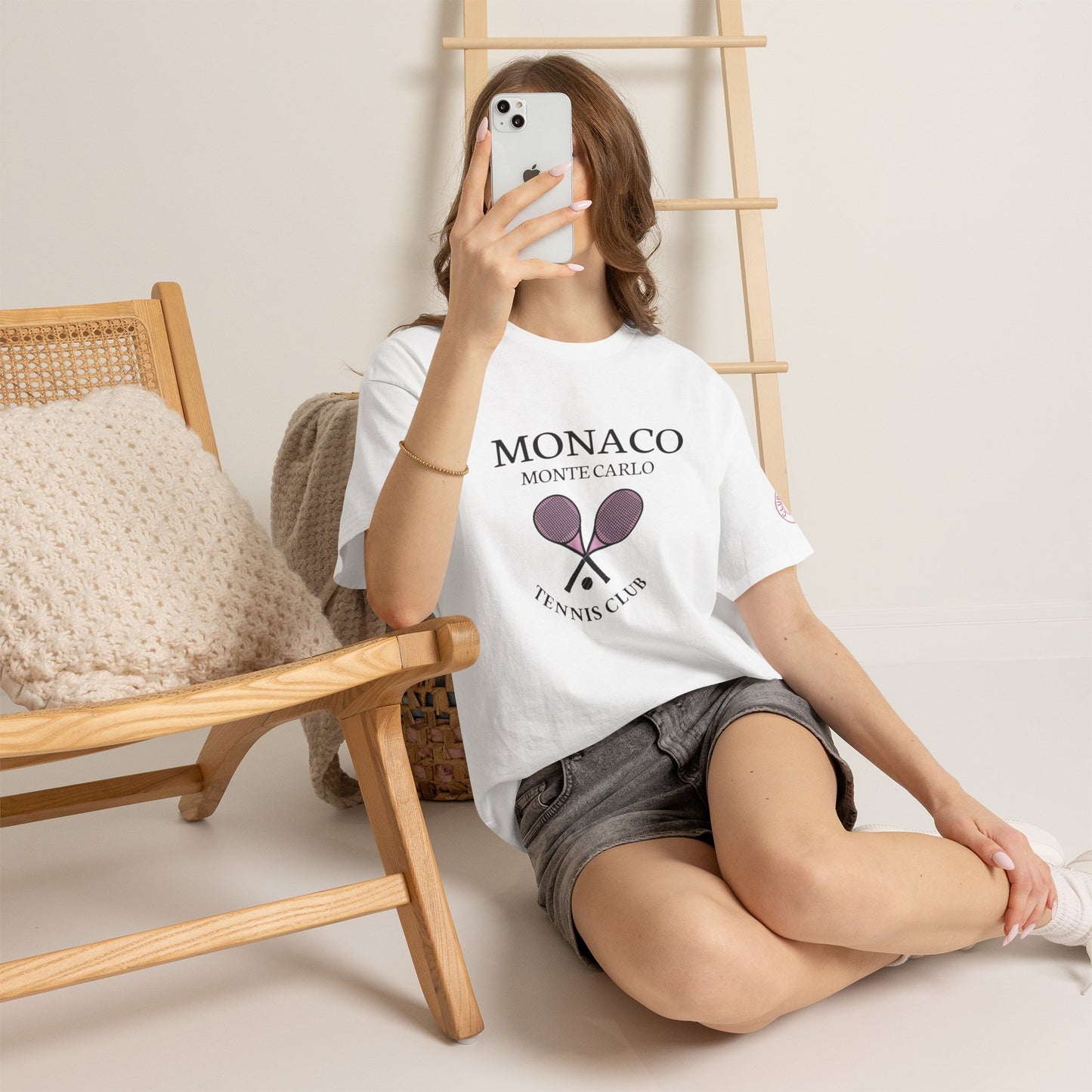 Monaco Monte Carlo Tennis Club Tee — Vintage Tennis Racket Shirt