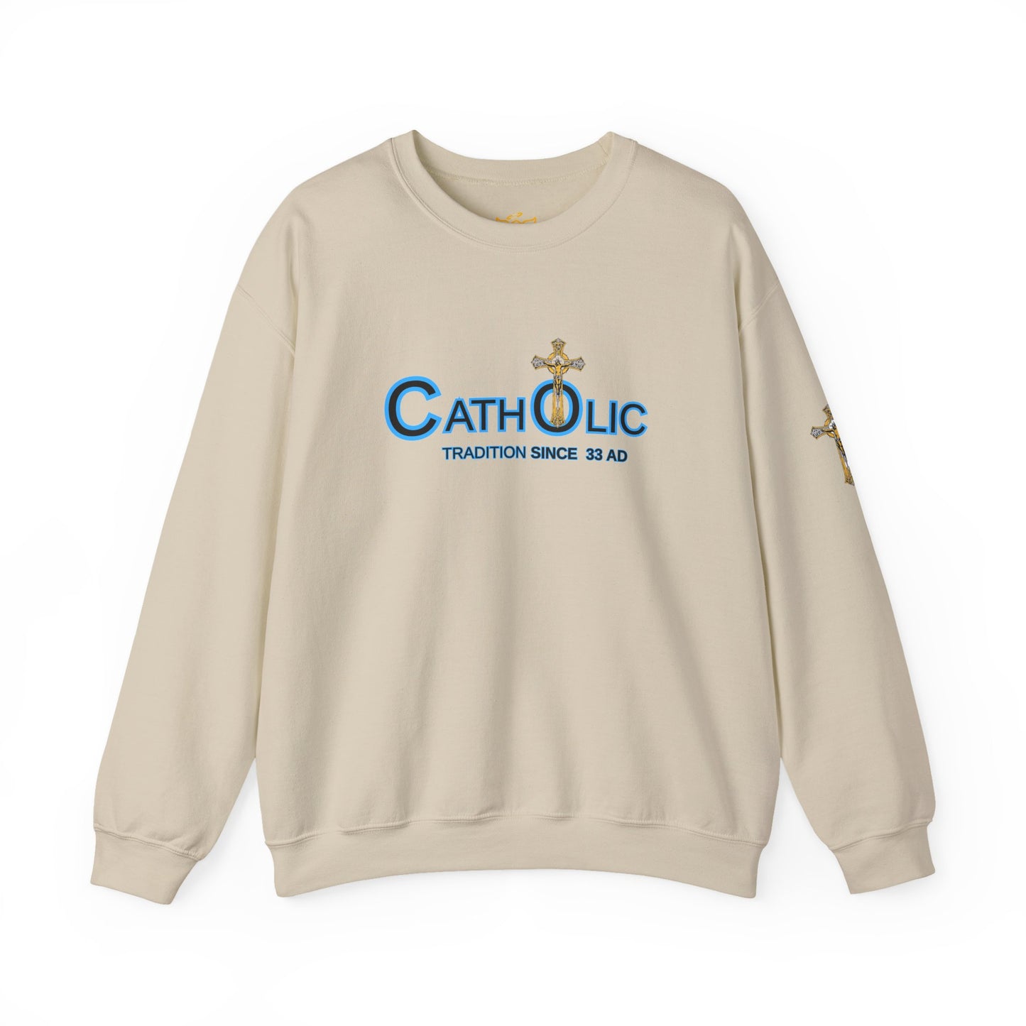 Catholic Crewneck Sweatshirt – "Tradition Since 33 AD" Religious Pullover ((CT)