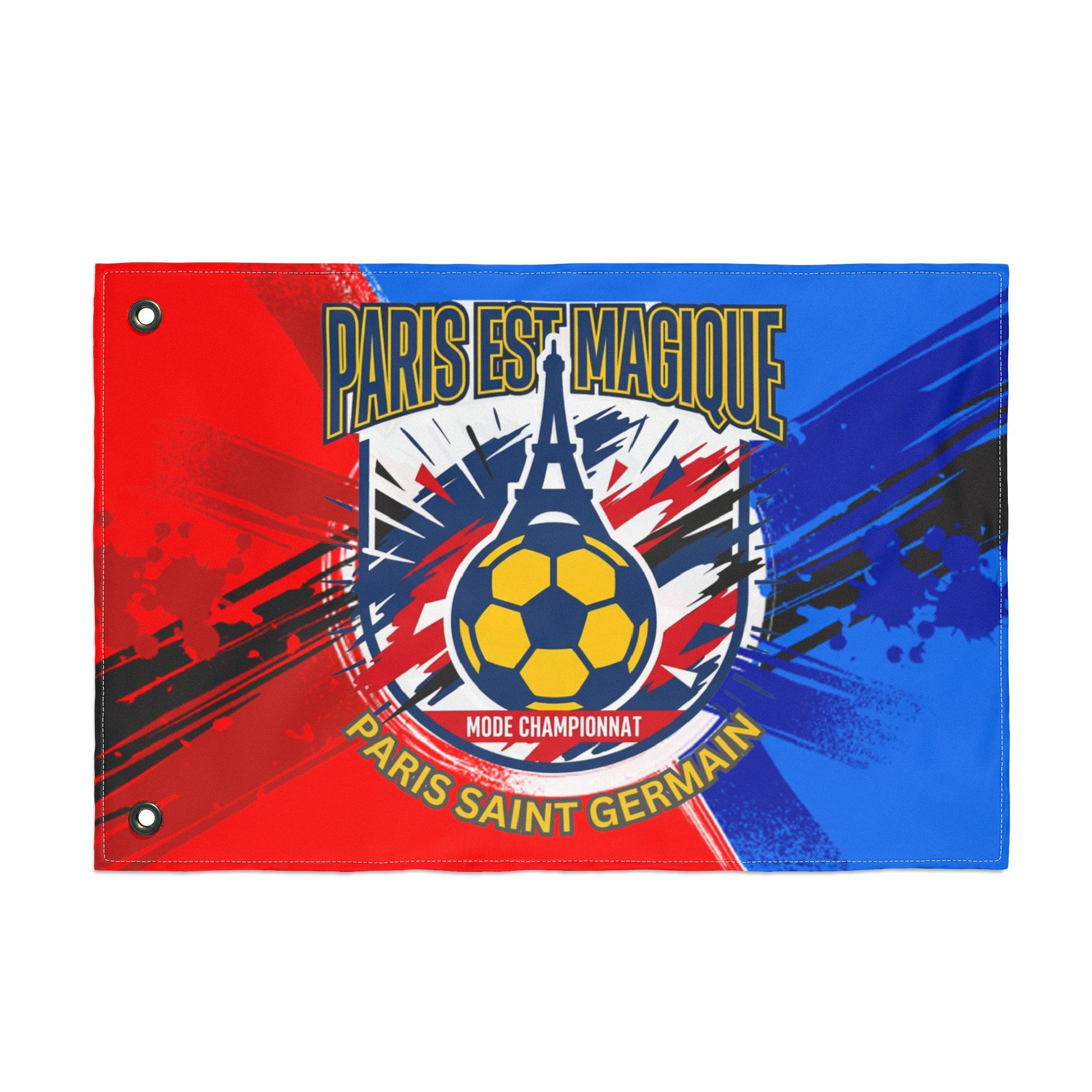 Paris est Magique Football Flag – Paris Saint-Germain Double-Sided Soccer Fan Banner - Trending Novelties & Gifts