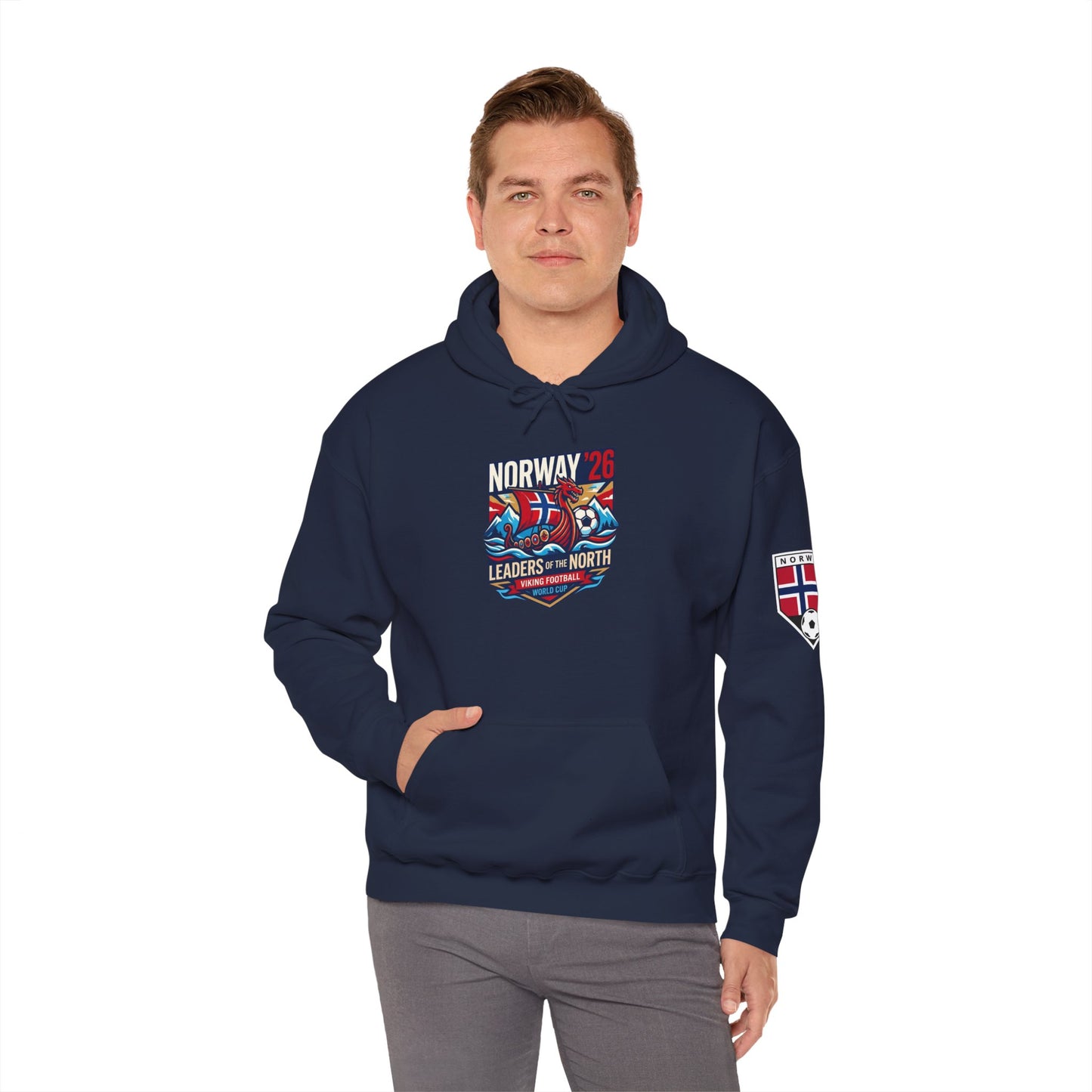 Norway '26 Leaders of the North Hoodie — Norwegian Soccer Fan Pullover