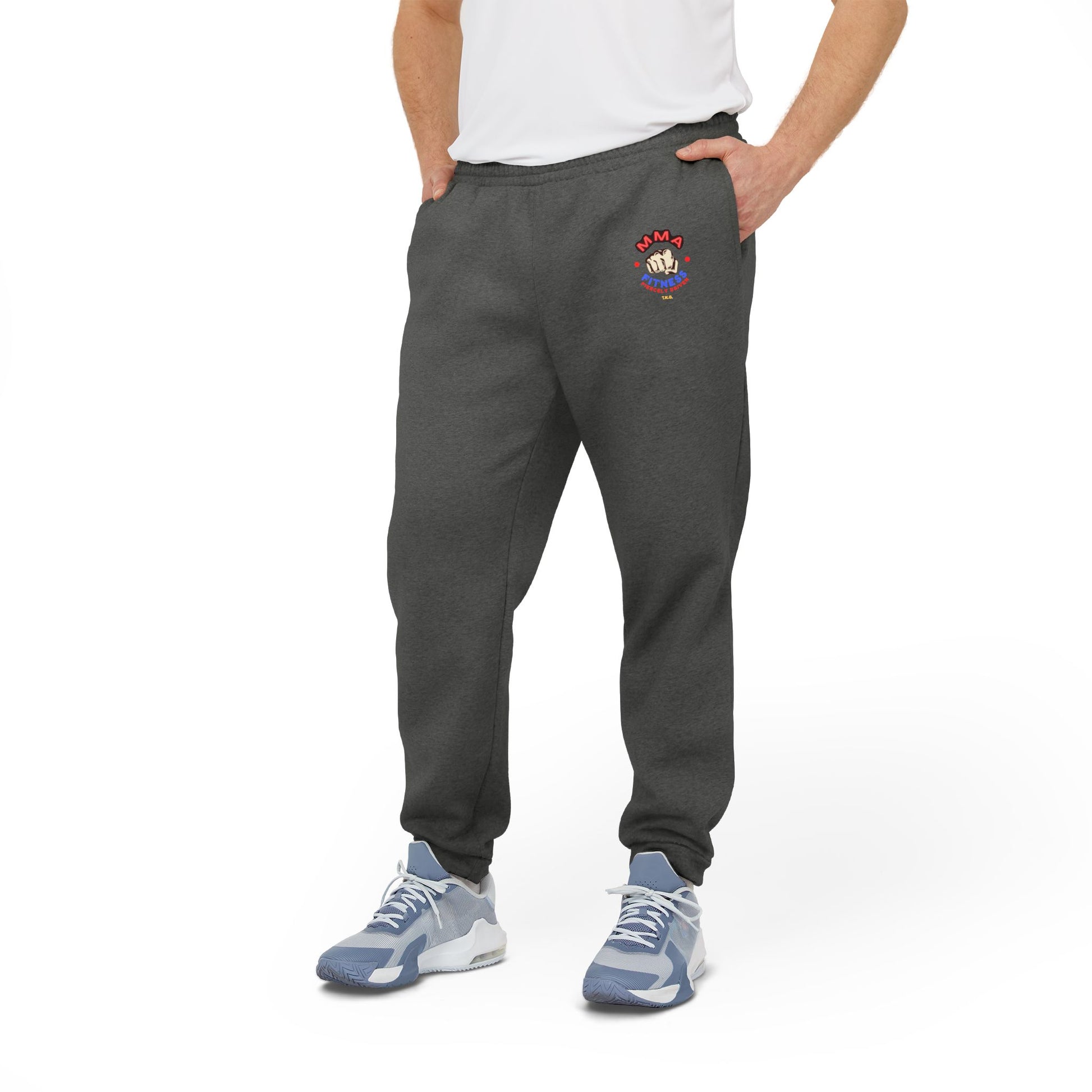 Adidas Sport Fleece Joggers for MMA, Adidas Joggers with MMA logo, Fleece joggers with MMA logo,