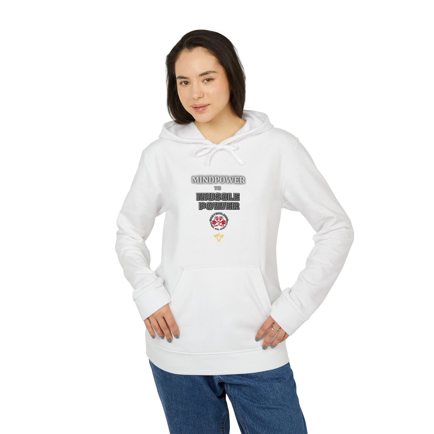 Adidas Sports Hoodie with Motivational Gym Quote