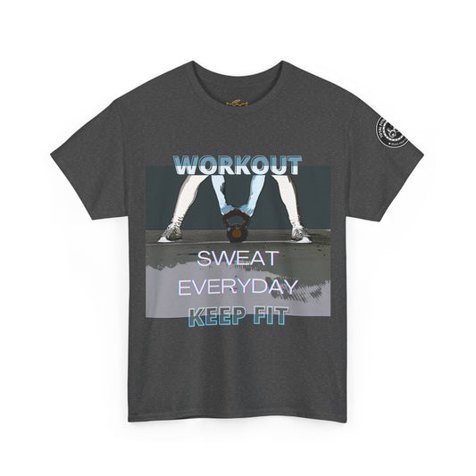 Fitness Workout Quotes Unisex Tee - "KEEP FIT" Cotton T-shirt. FQT