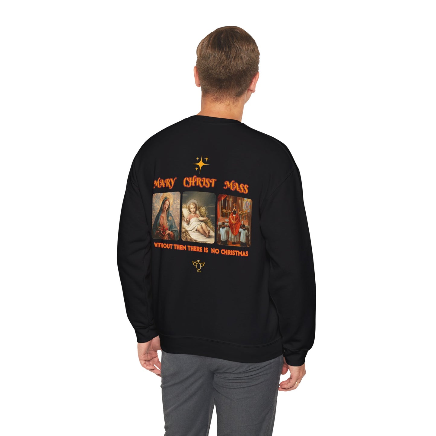 Christmas Crewneck Sweatshirt - Catholic Holiday Design (CT)