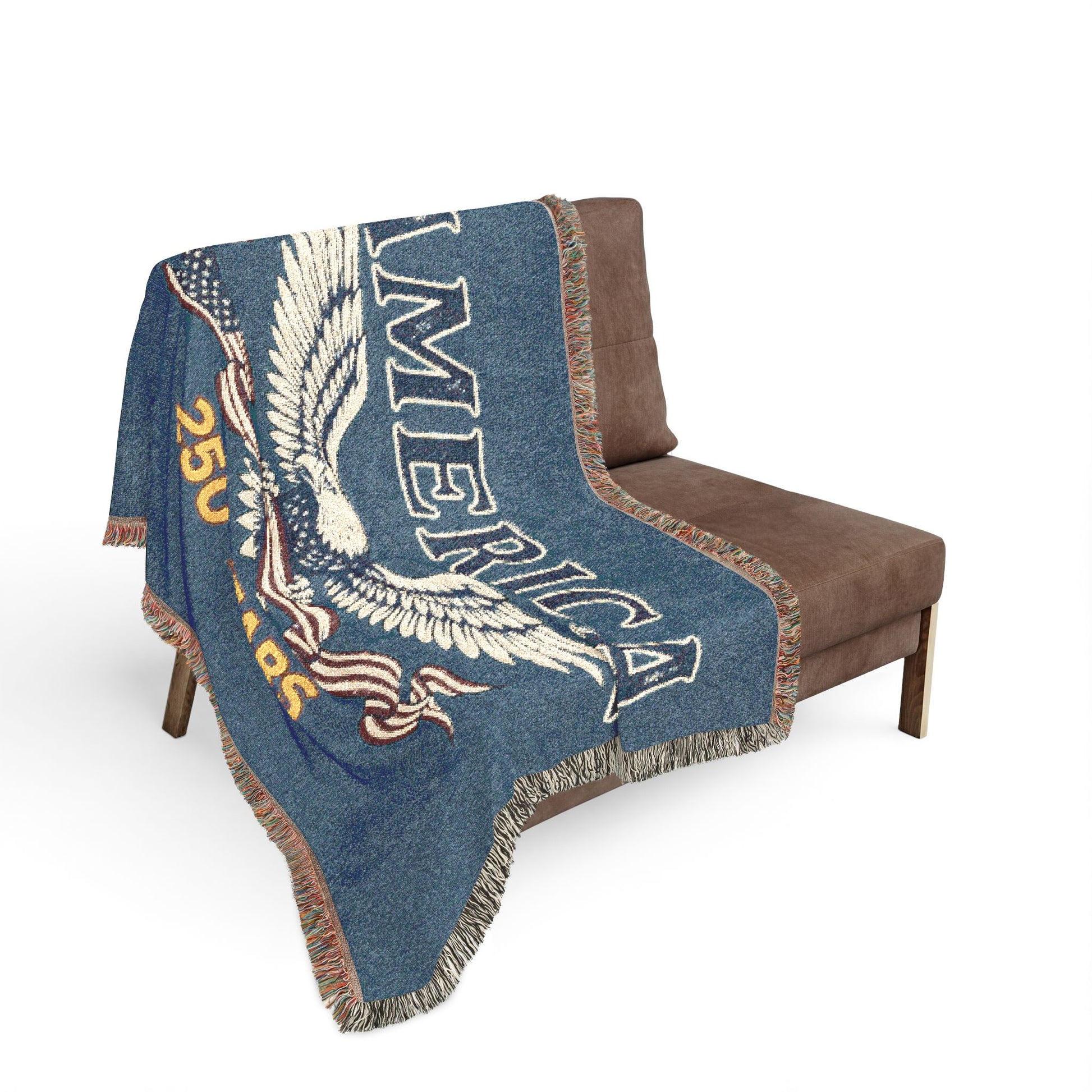 USA 250th ANNIVERSARY Woven Blanket | America 250 Years  Patriotic Eagle Throw - Trending Novelties & Gifts