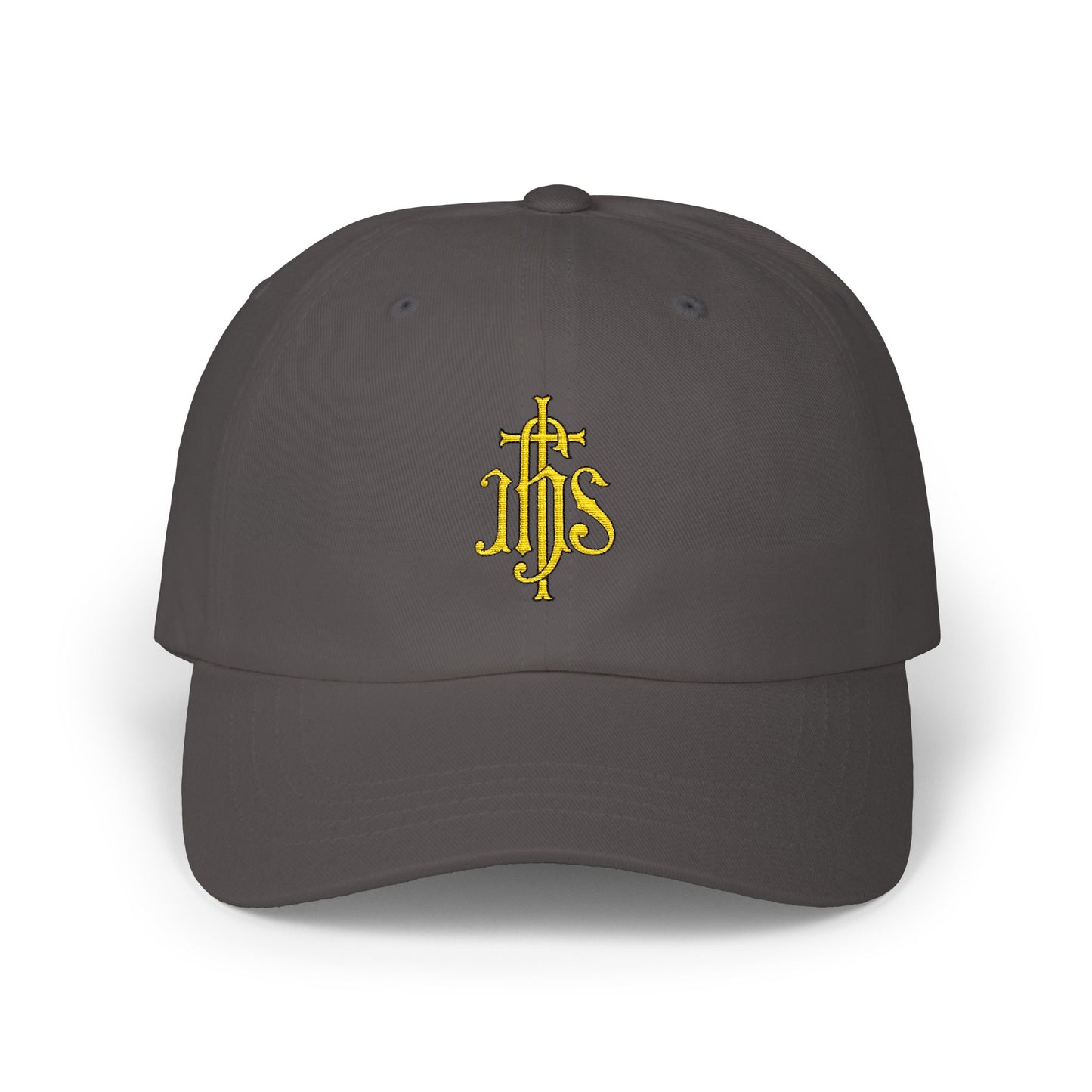 Dad Cap — Embroidered Catholic IHS Monogram Baseball Cap (EM)