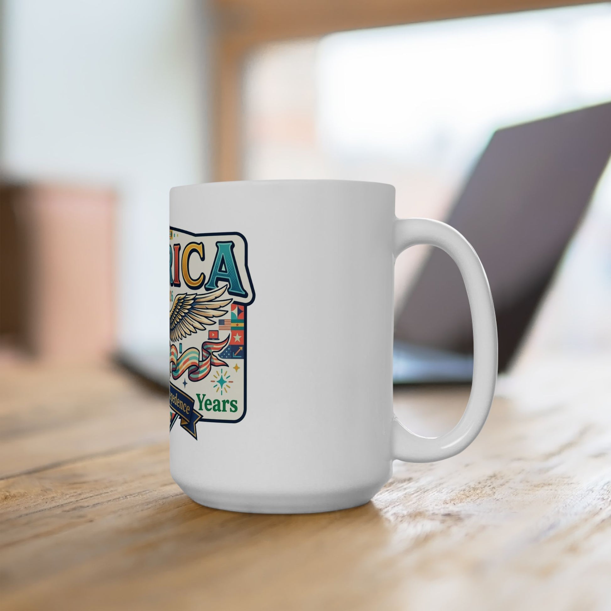 USA 250th ANNIVERSARY Patriotic Eagle Coffee Mug | America 250 Years of Independence Ceramic Mug - Trending Novelties & Gifts