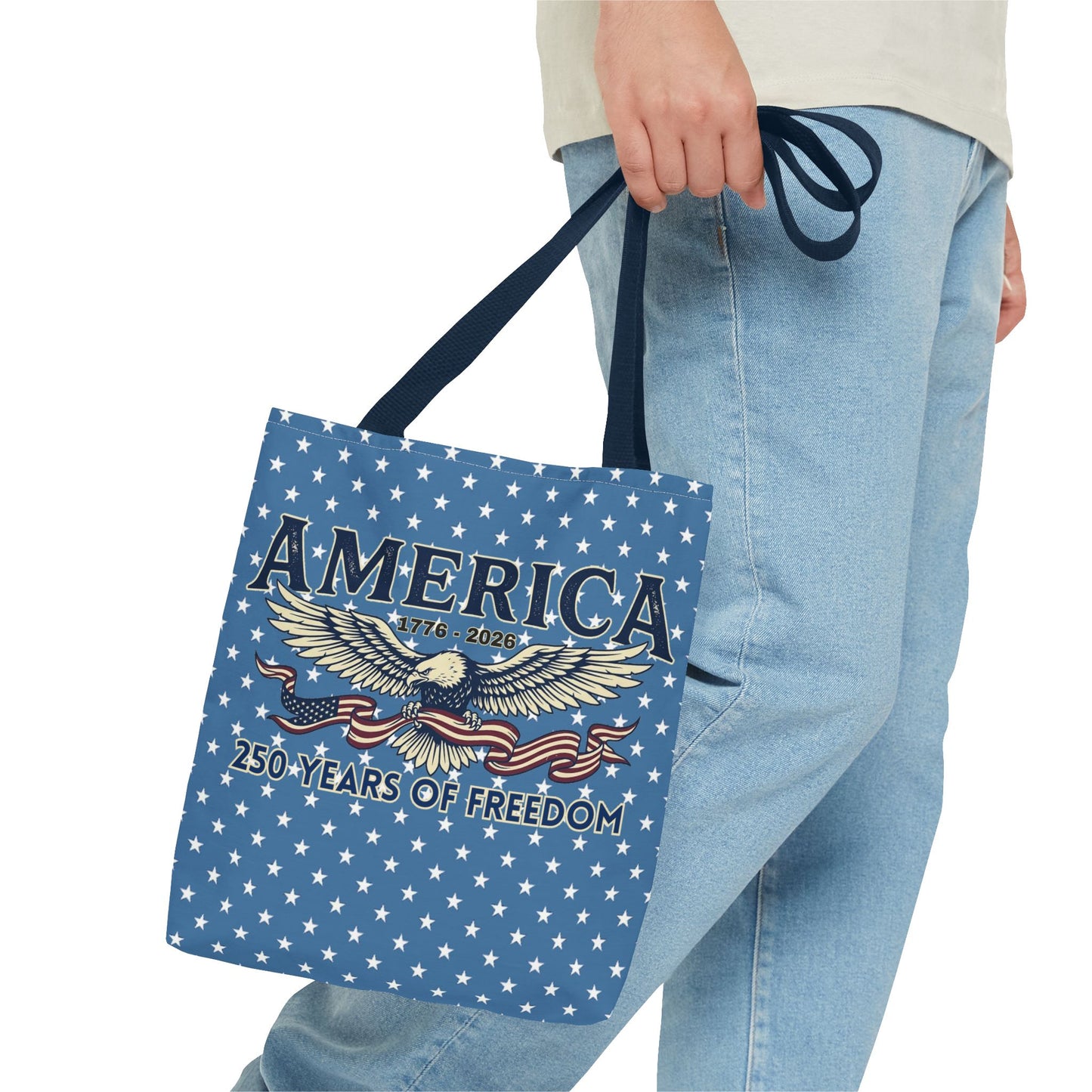 USA 250th ANNIVERSARY Patriotic Tote Bag  | America's 250 Years of Freedom" Eagle Design Tote - Trending Novelties & Gifts