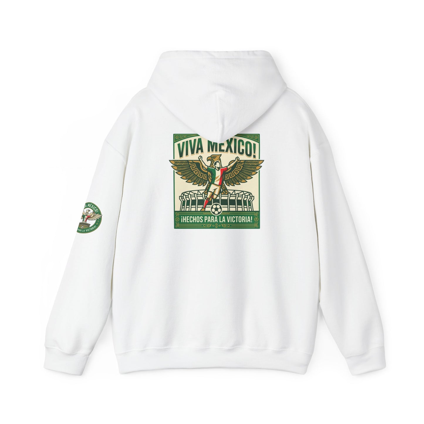 Viva México Soccer Hoodie — Retro Eagle Mexican Pride Graphic