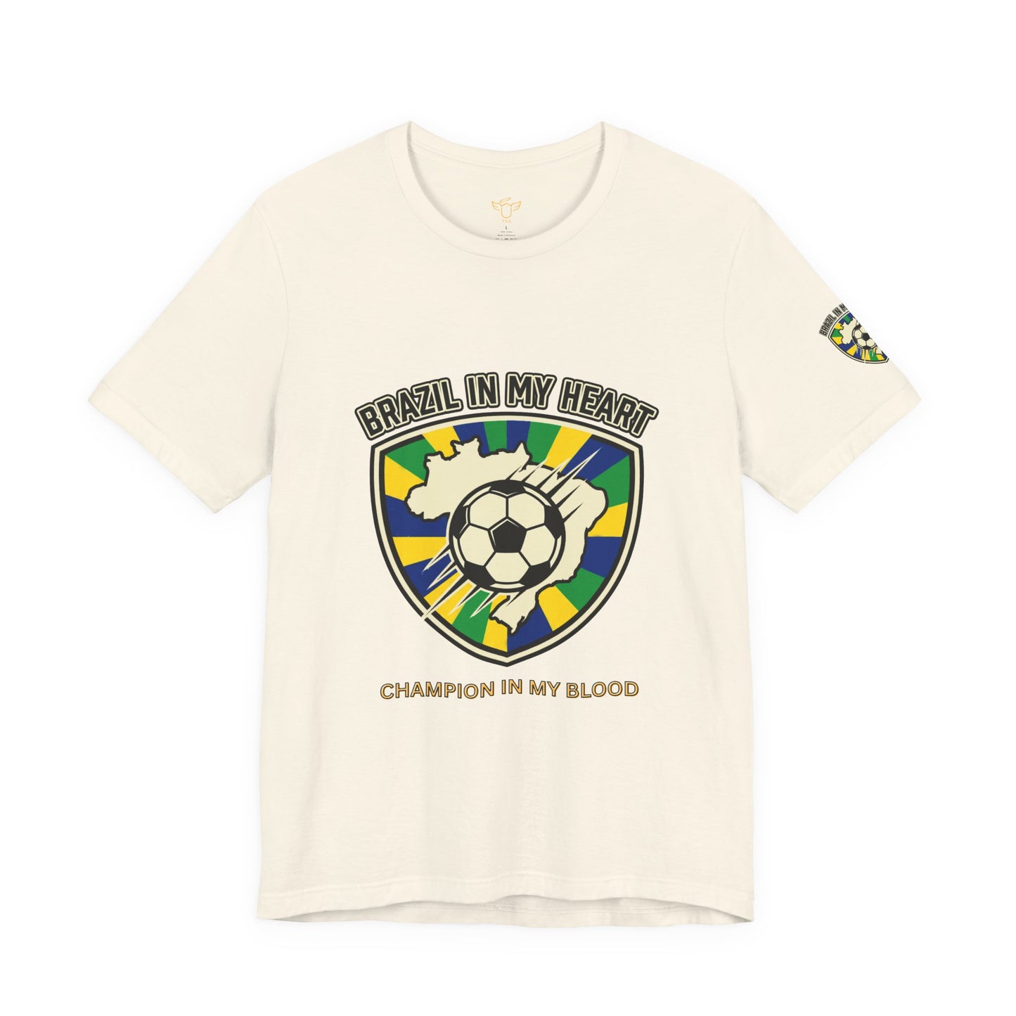 Brazil in My Heart Soccer Crest Tee | Brazil fans world cup 2026 shirts for sale