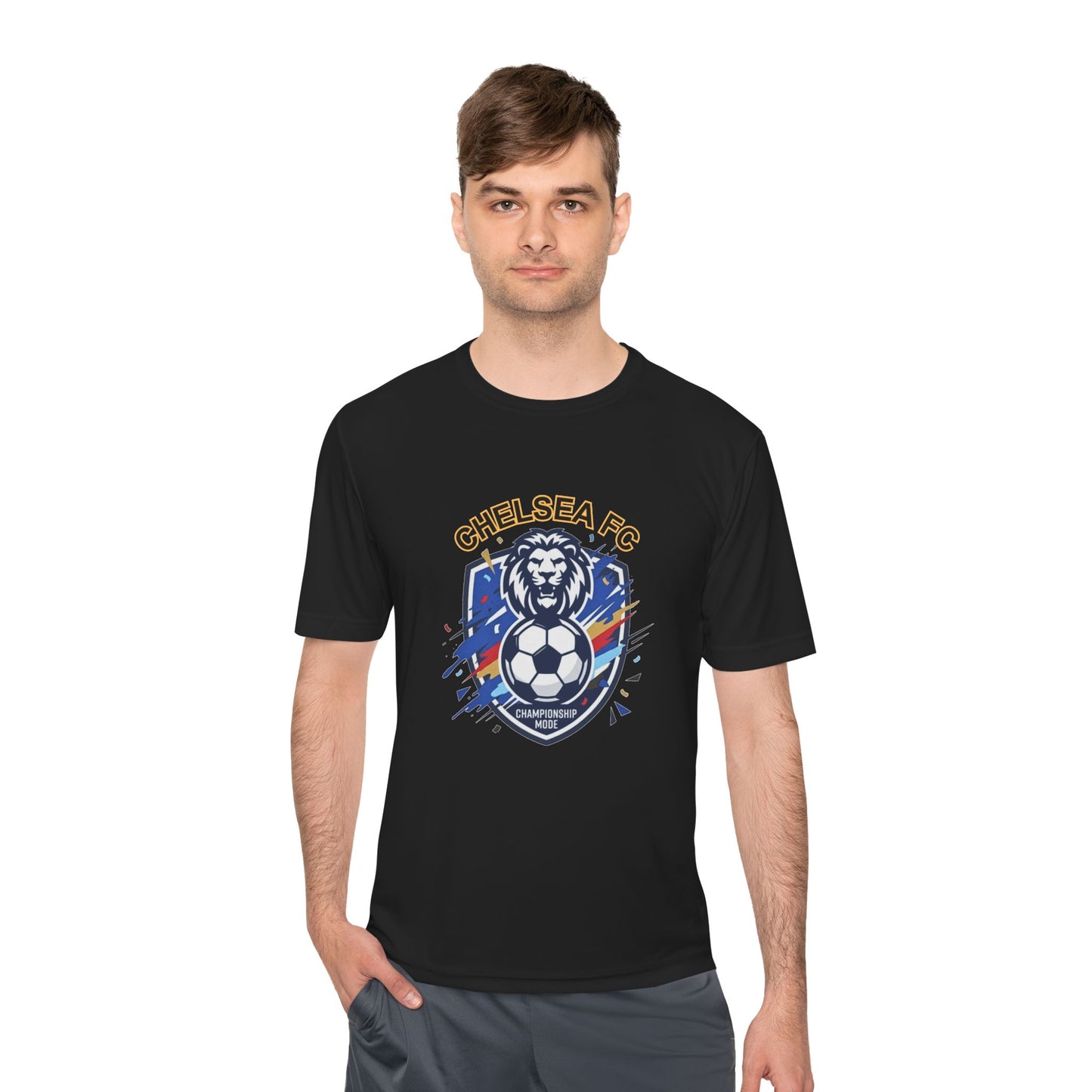 Chelsea FC Lion Soccer Tee — 'Keep the Blue Flag Flying High' Moisture-Wicking Shirt