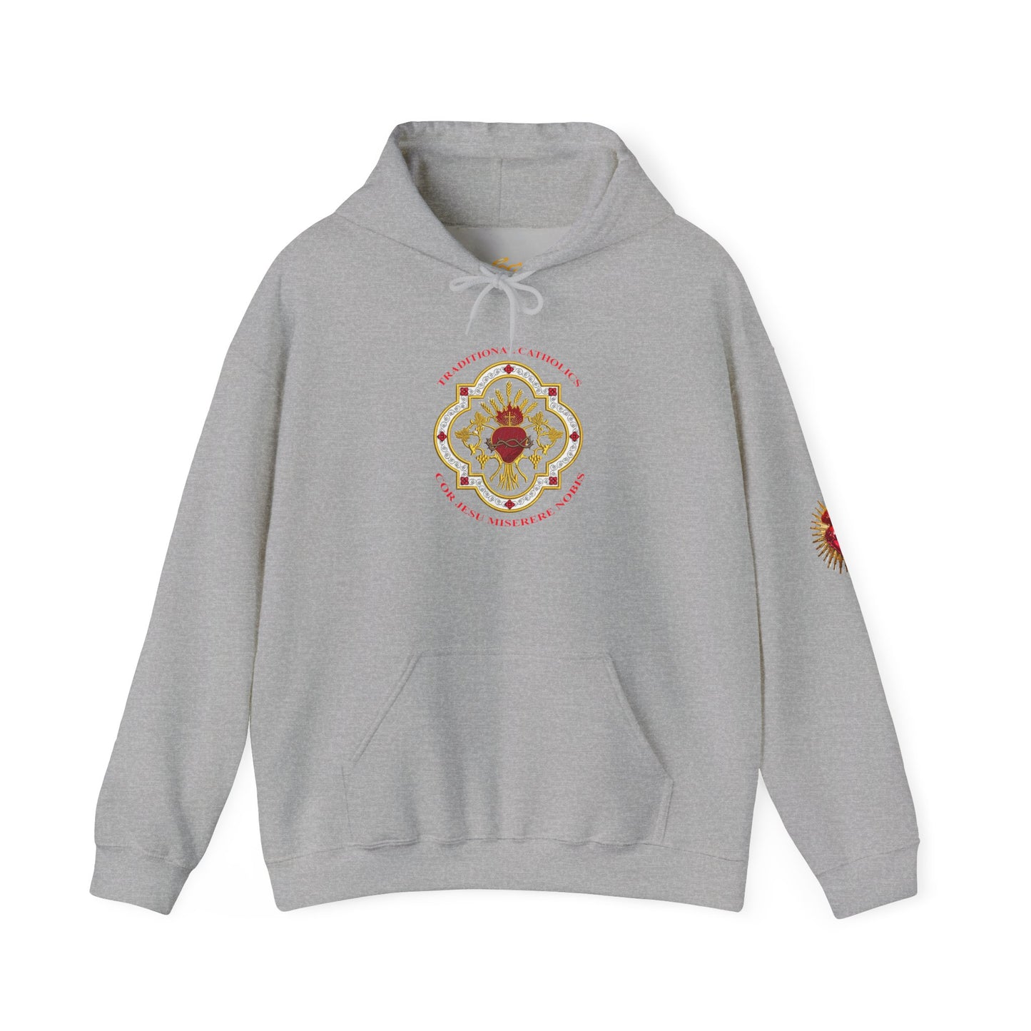 Sacred Heart Rose Hoodie — Spiritual Heart Graphic Sweatshirt (CT)