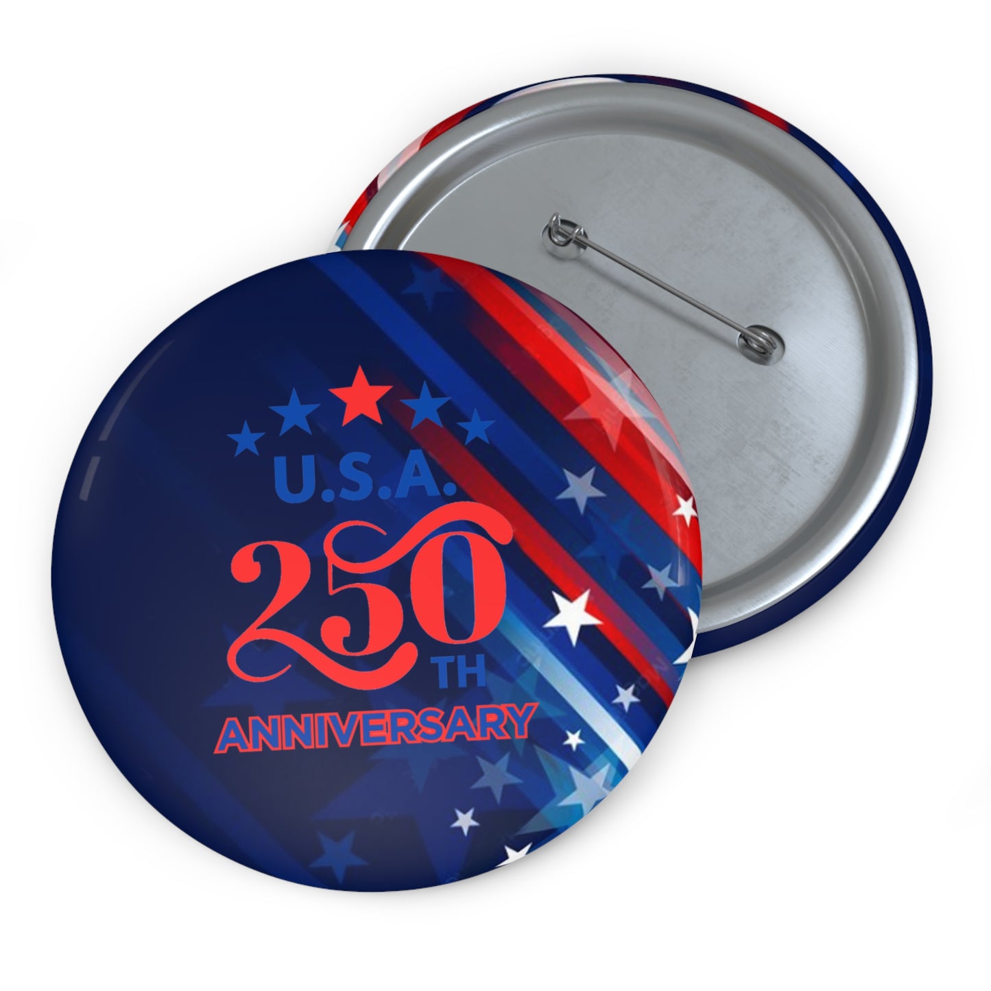 USA 250th Anniversary Pin Button — Patriotic Commemorative Badge - Trending Novelties & Gifts