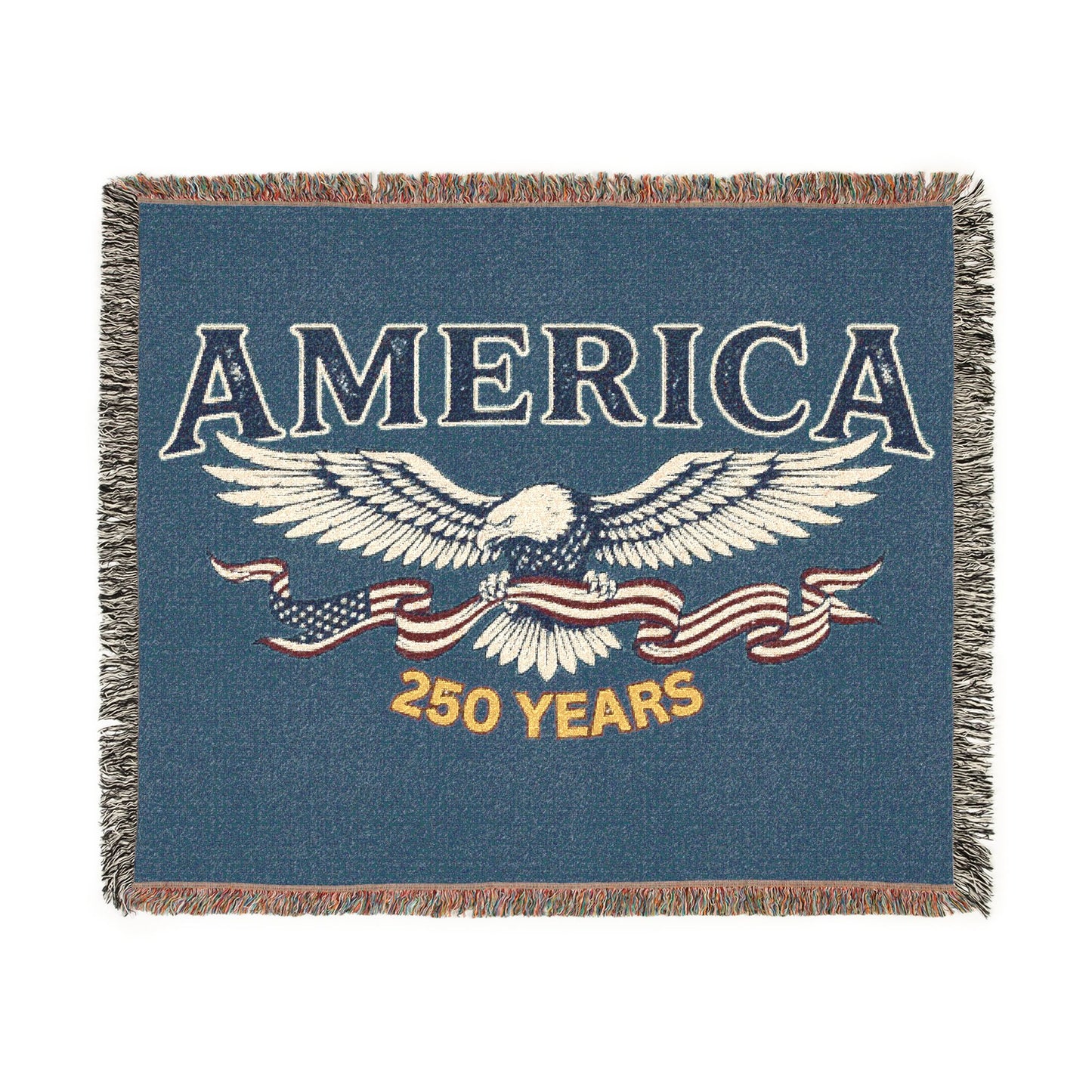 USA 250th ANNIVERSARY Woven Blanket | America 250 Years  Patriotic Eagle Throw - Trending Novelties & Gifts
