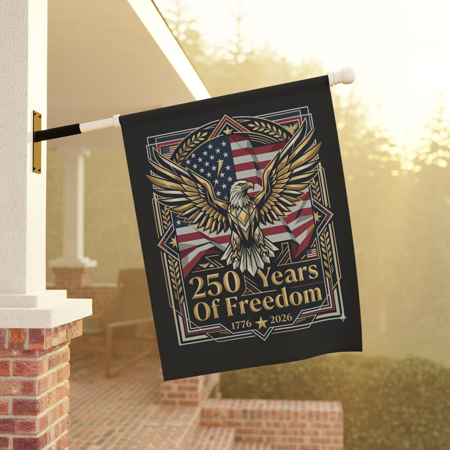 USA 250th ANNIVERSARY Patriotic Garden Flag | "250 Years of Freedom" Independence Flag
