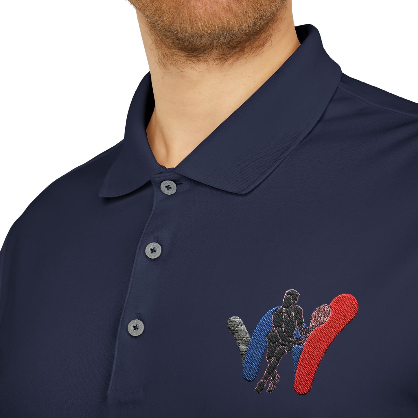 Adidas Polo Shirt with Tennis Themed Motif