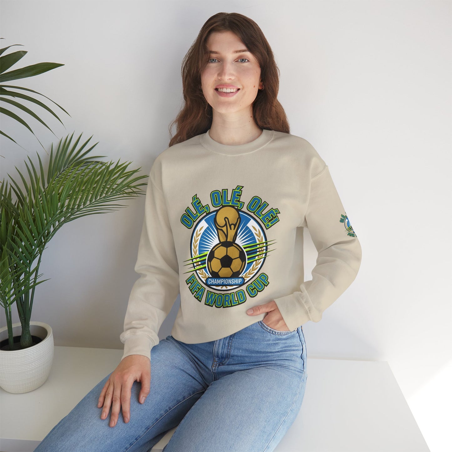 World Cup '26 Soccer Crewneck Sweatshirt — "Olé Olé Olé" Championship Design - Trending Novelties & Gifts