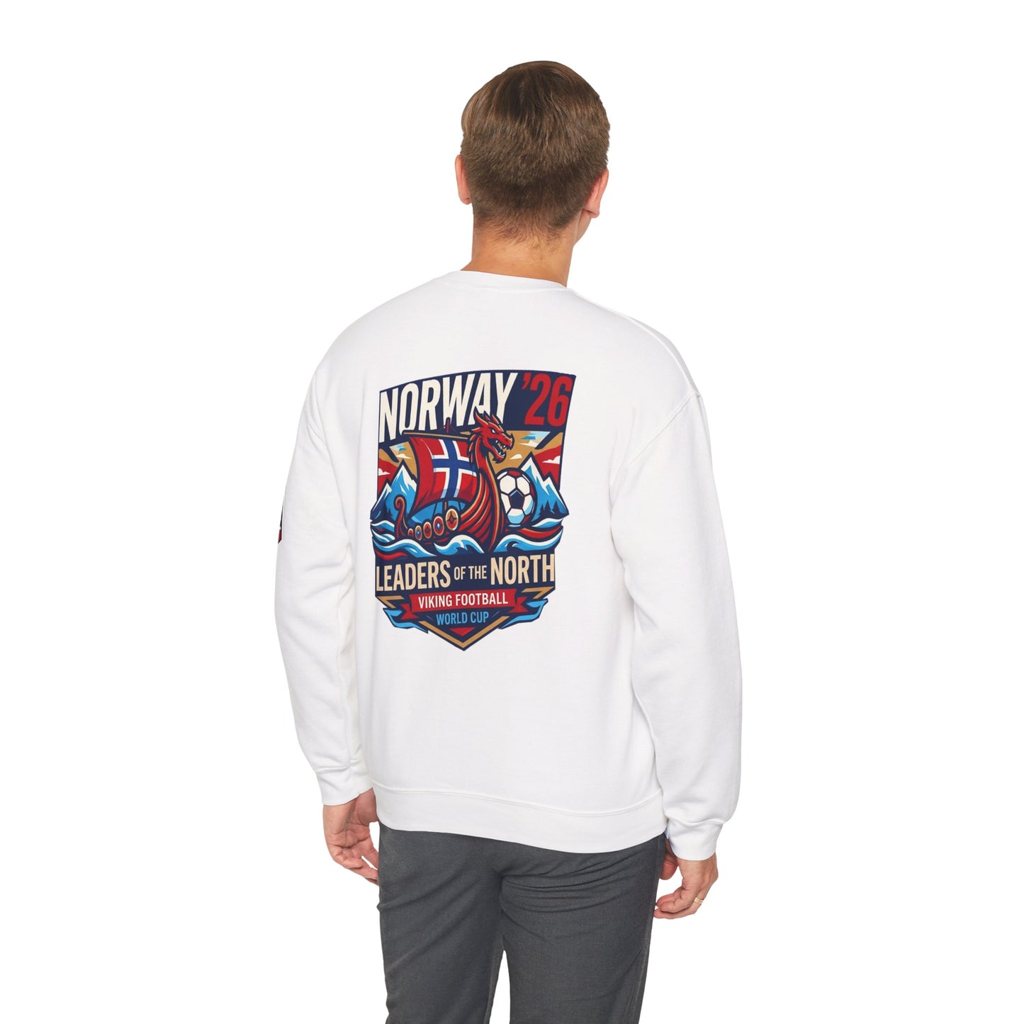 Norway '26 Viking Soccer Sweatshirt — Leaders of the North World Cup Fan Pullover