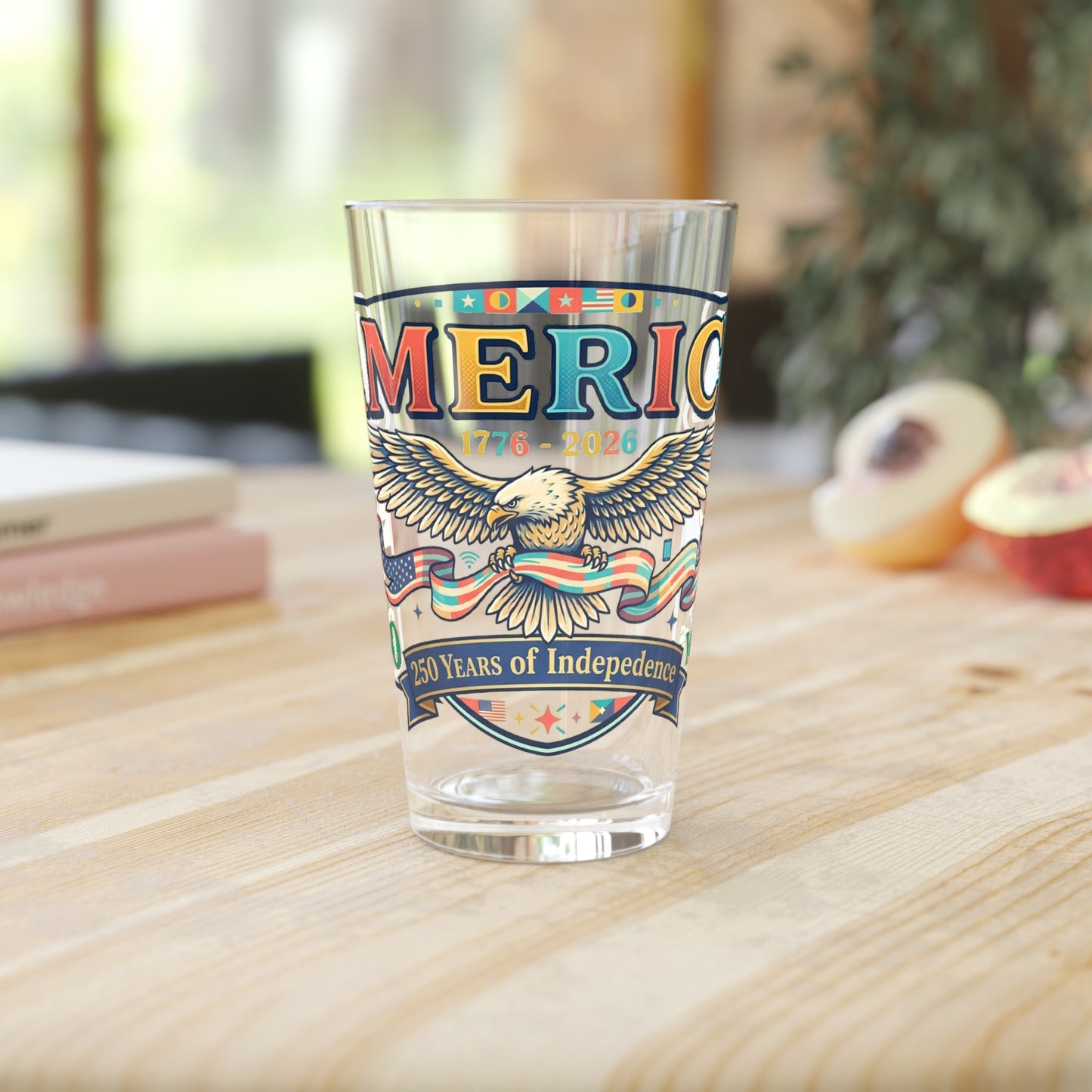 USA 250th ANNIVERSARY Eagle Pint Glass — 16oz America's Independence Day Beer Glass - Trending Novelties & Gifts