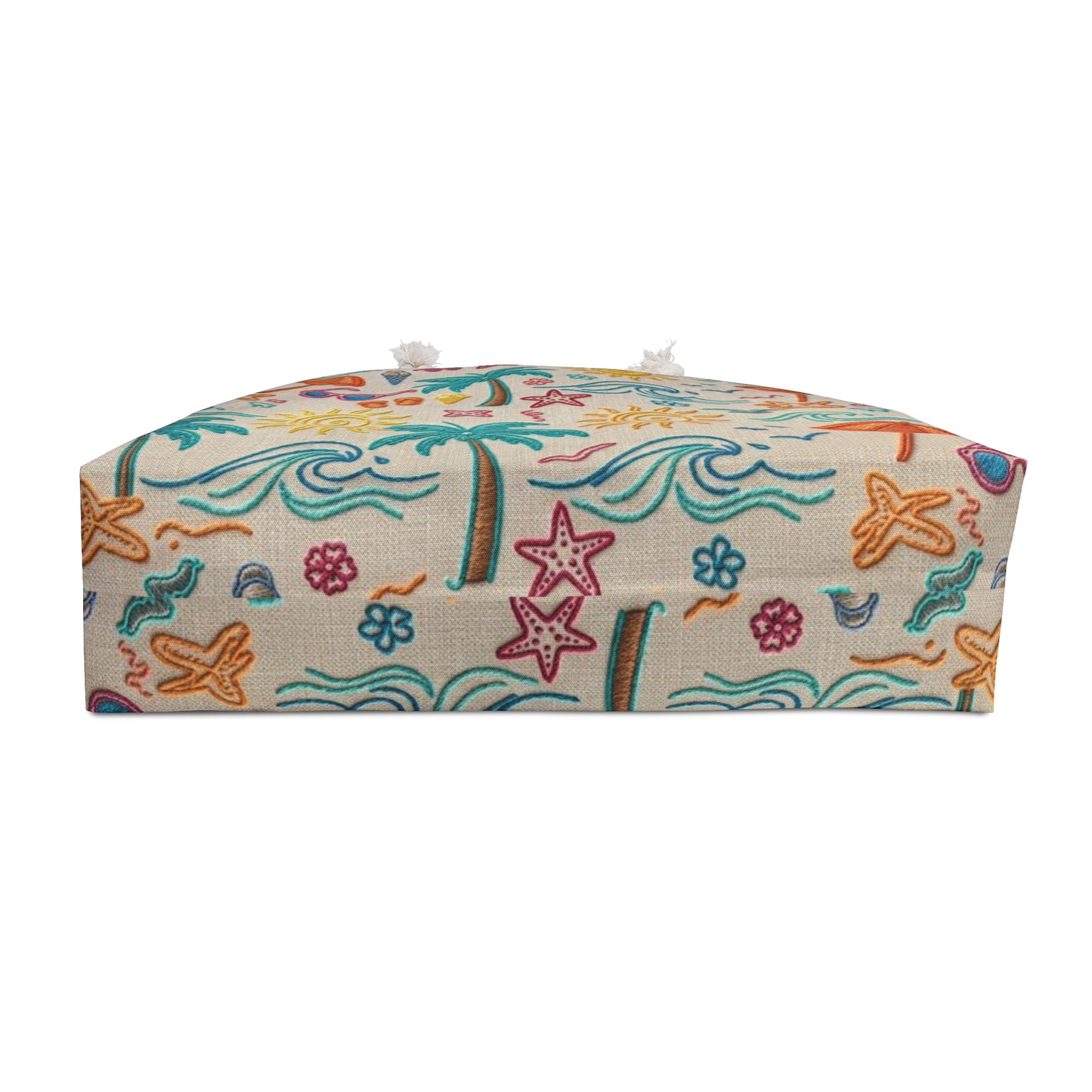 Tropical Beach Weekender Bag — Summer Travel Tote with Palm Trees, Umbrellas & Sun. - Trending Novelties & Gifts