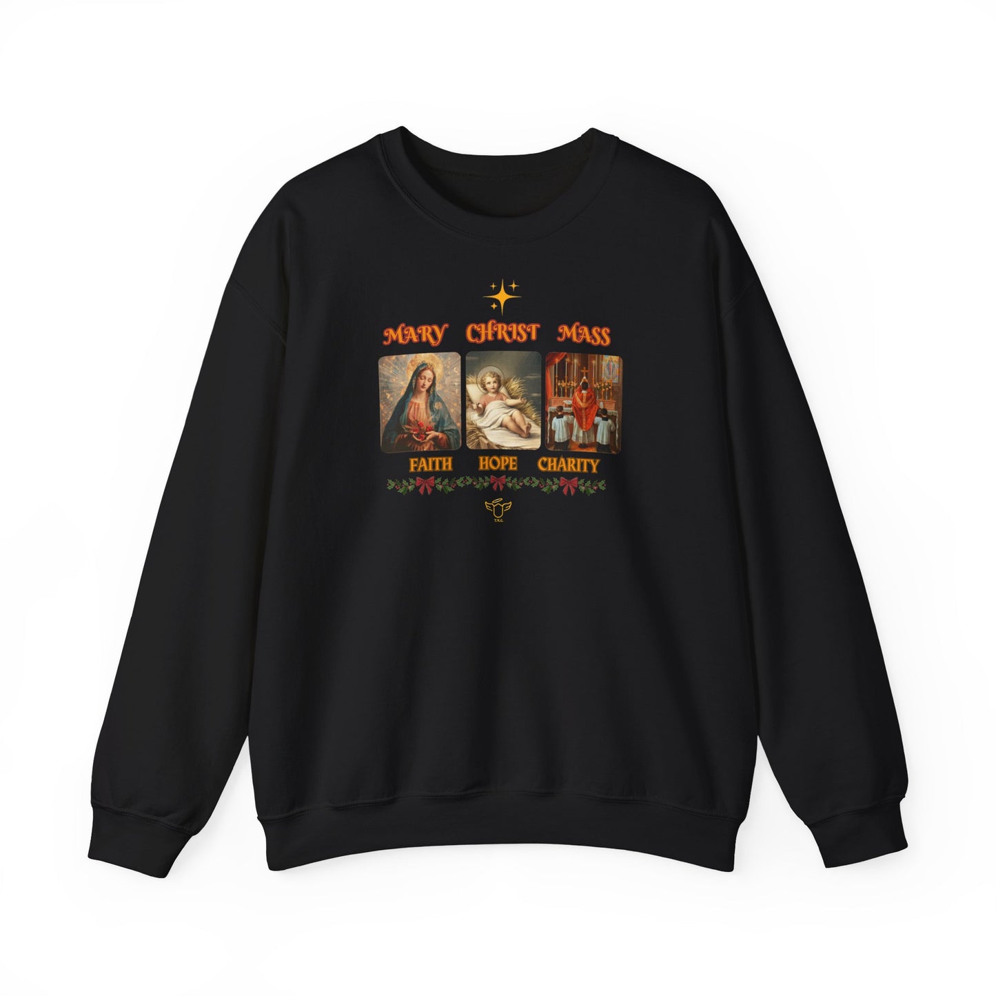 Christmas Crewneck Sweatshirt - Catholic Holiday Design (CT)