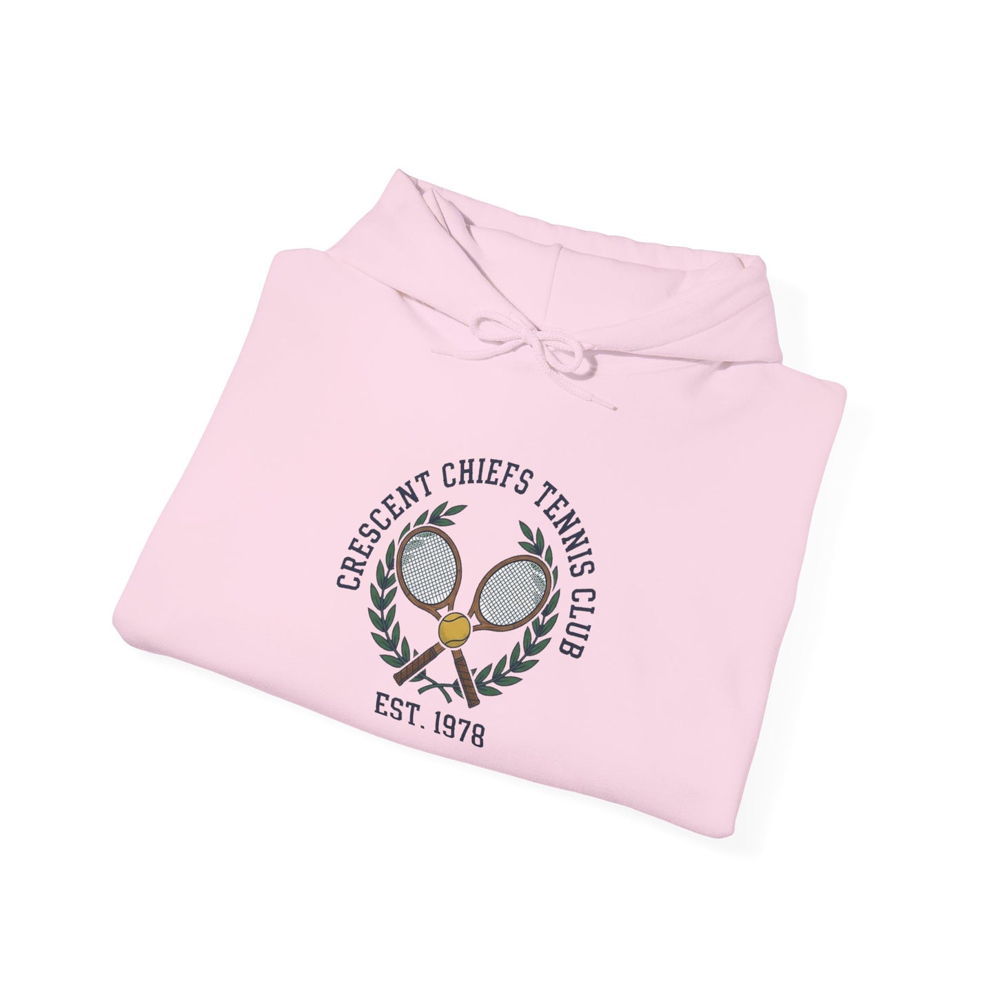 Tennis Club Hoodie — "Crescent Chief's Tennis Club" Retro Athletic Pullover