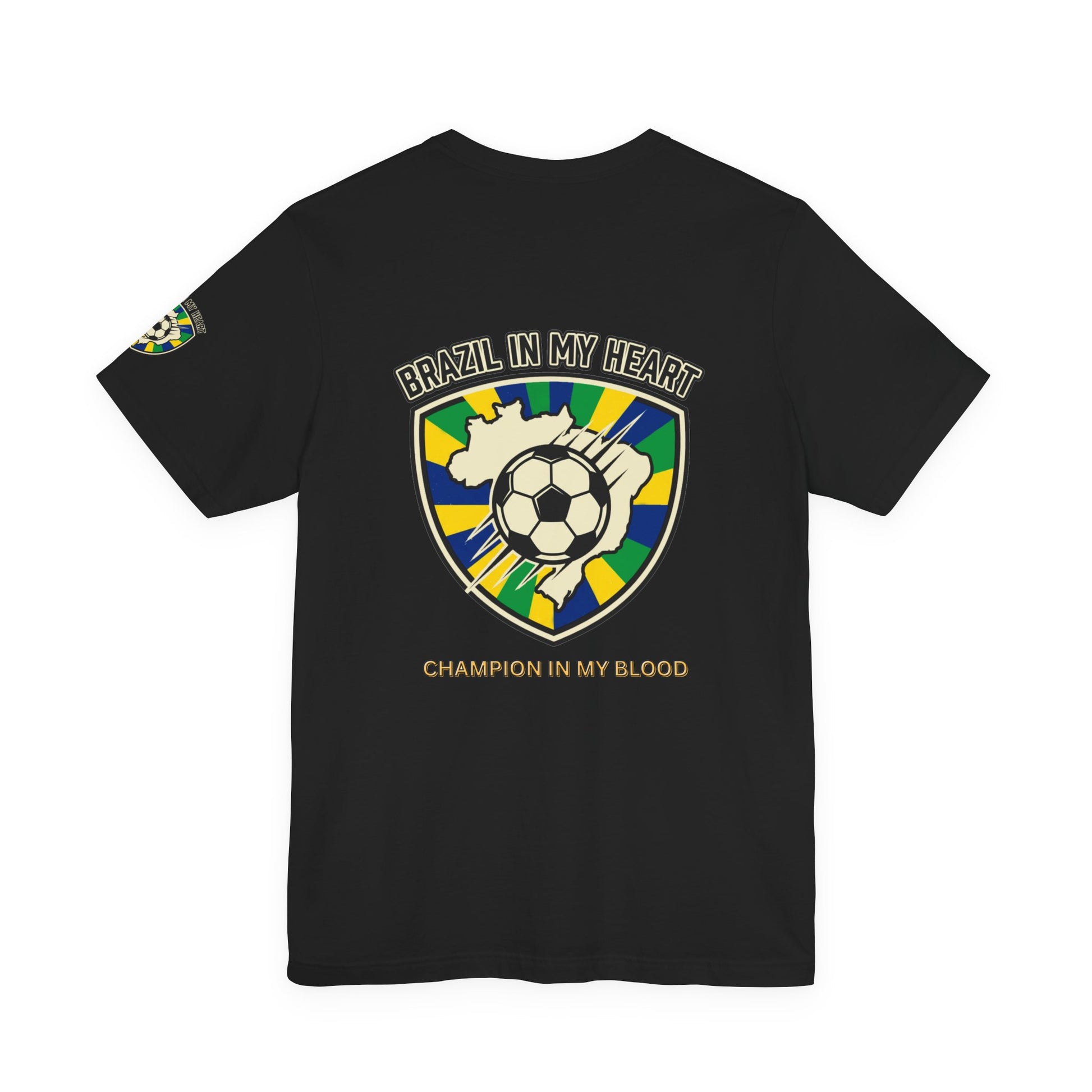 Brazil in My Heart Soccer Crest Tee | Brazil fans world cup 2026 shirts for sale