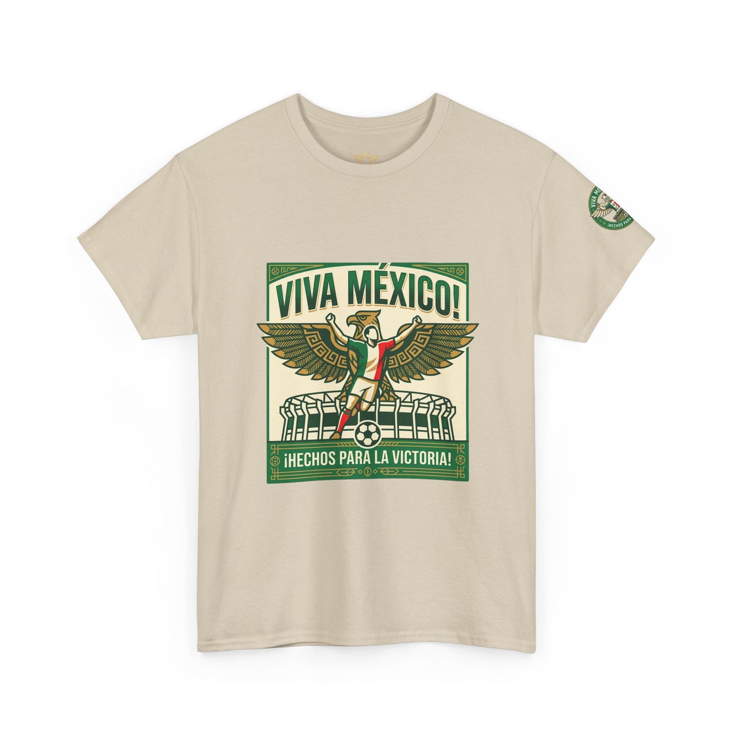 Viva México Soccer Tee — Patriotic Mexican Eagle Design (Hechos Para la Victoria)