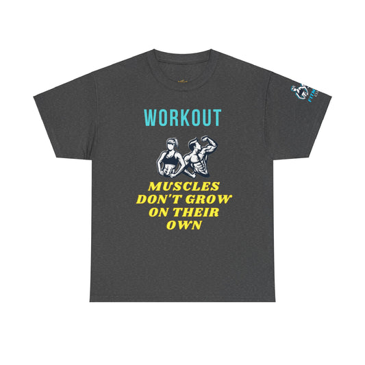 Fitness Quotes on Muscles Unisex Heavy Cotton Tee. FQT