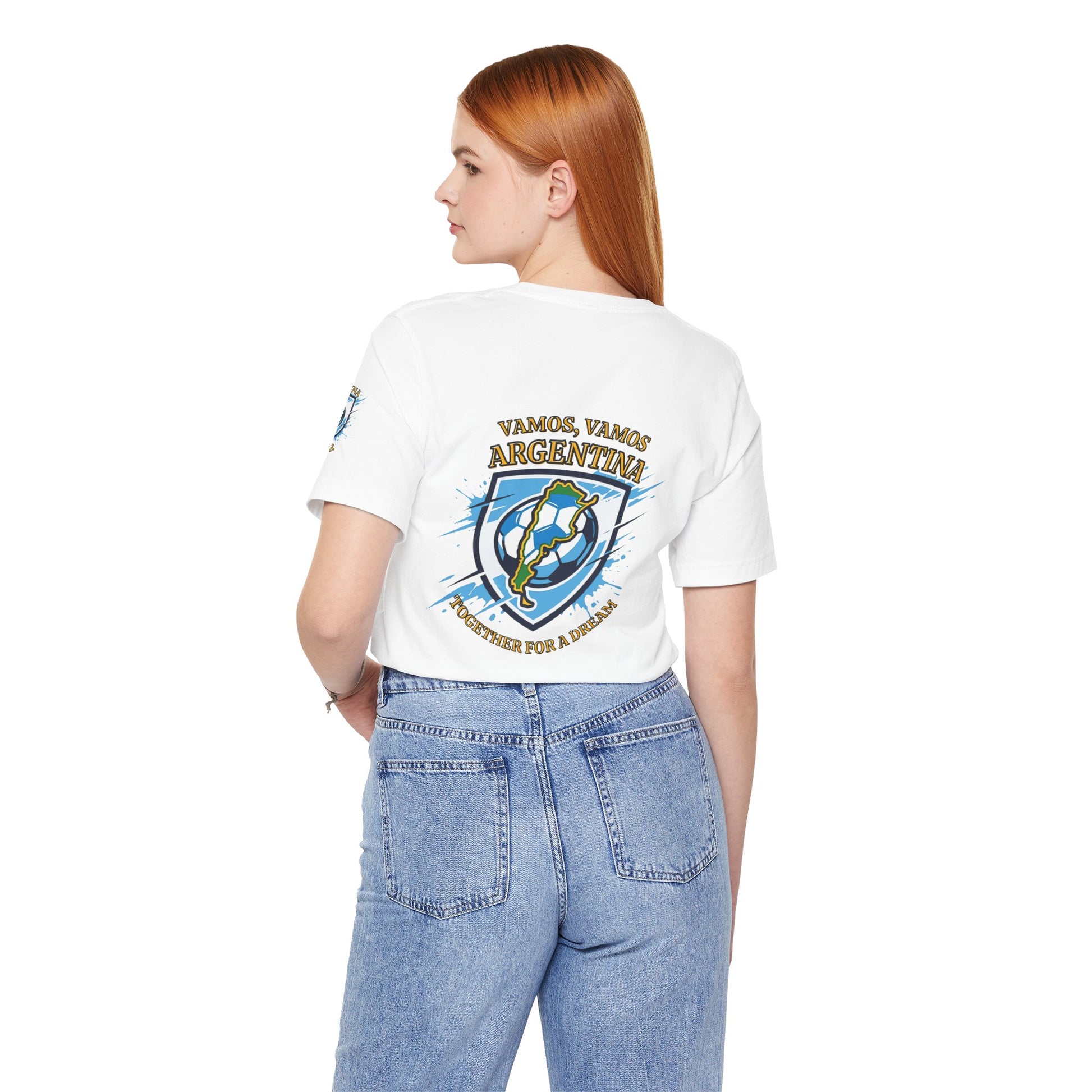 Argentina Soccer T-Shirt - "Vamos, Vamos Argentina" Together for a Dream Fan Tee - Trending Novelties & Gifts