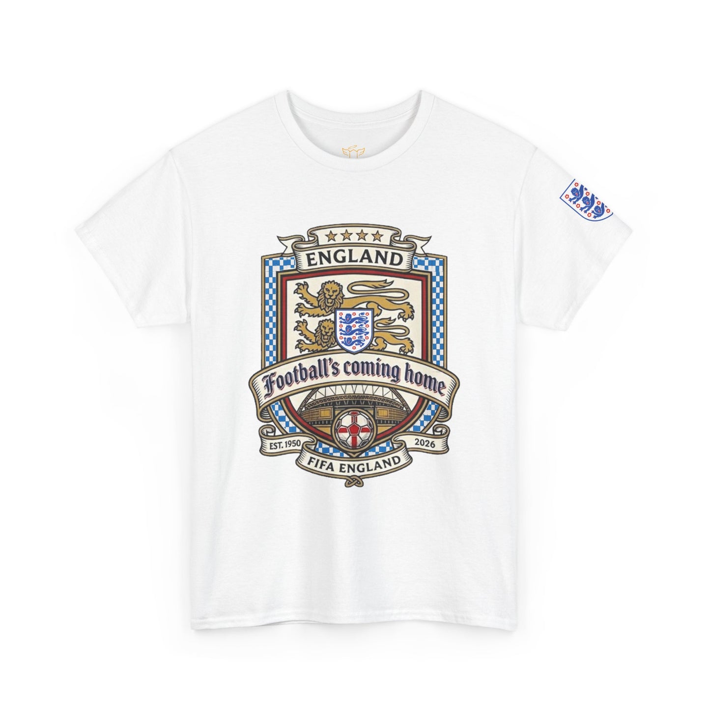 England's Soccer Fan's Crest T-Shirt - "Football's Coming Home"